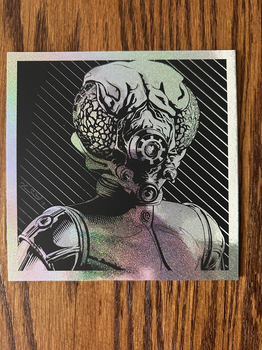 Joshua Budich - Star Wars 4LOM Dots Lite Foil Variant 6x6 art print