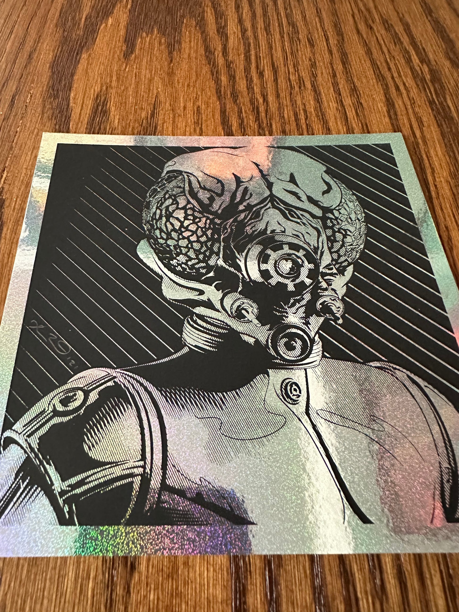 Joshua Budich - Star Wars 4LOM Dots Lite Foil Variant 6x6 art print - detail image 2