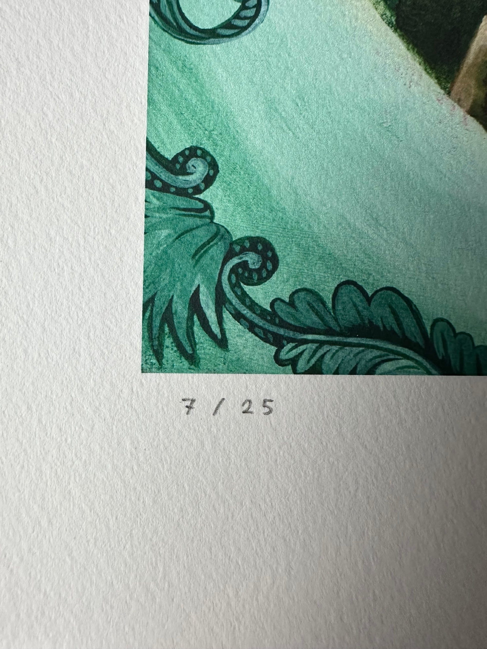 Travis Lampe - Mountaintop Scuffle 12x12 art print - detail image 4