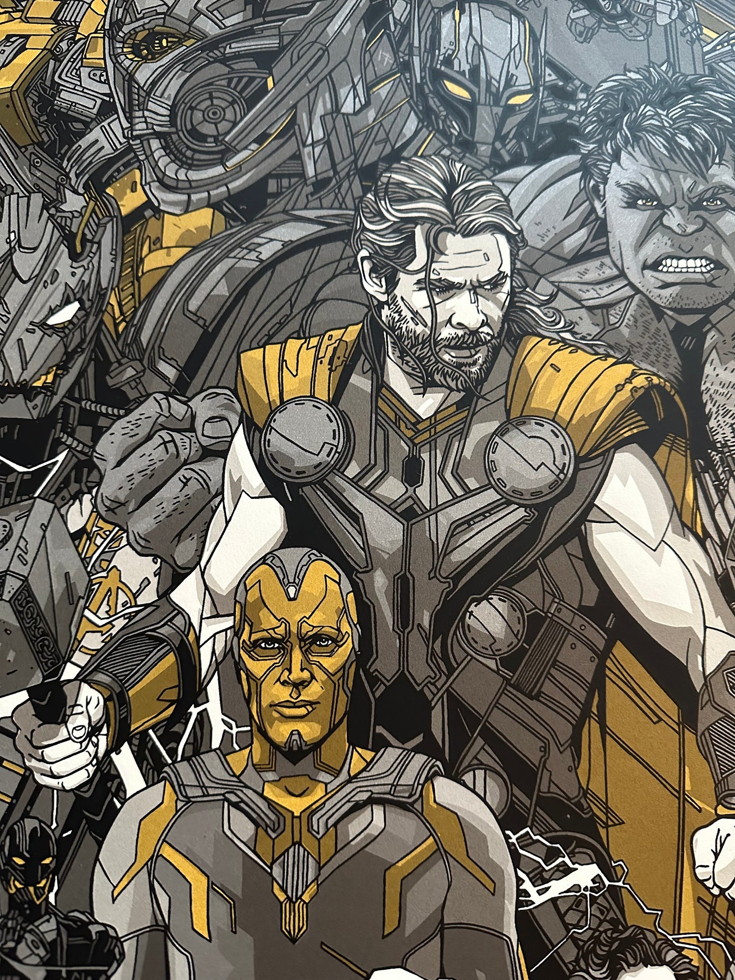 Tyler Stout - Avengers Age of Ultron Gold Variant 24x36 movie poster - detail image 2