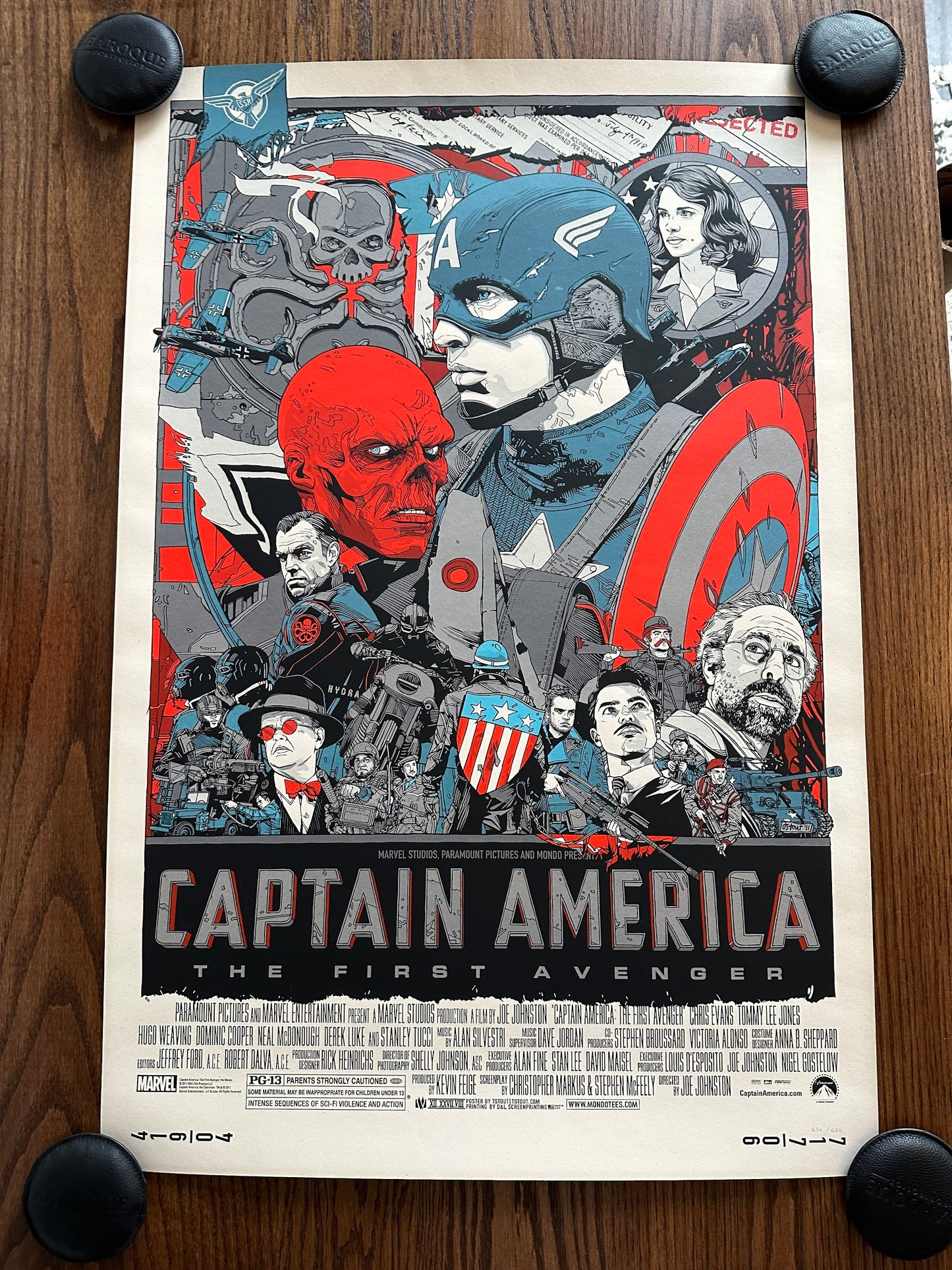 Tyler Stout - Captain America First Avenger 24x36 movie poster