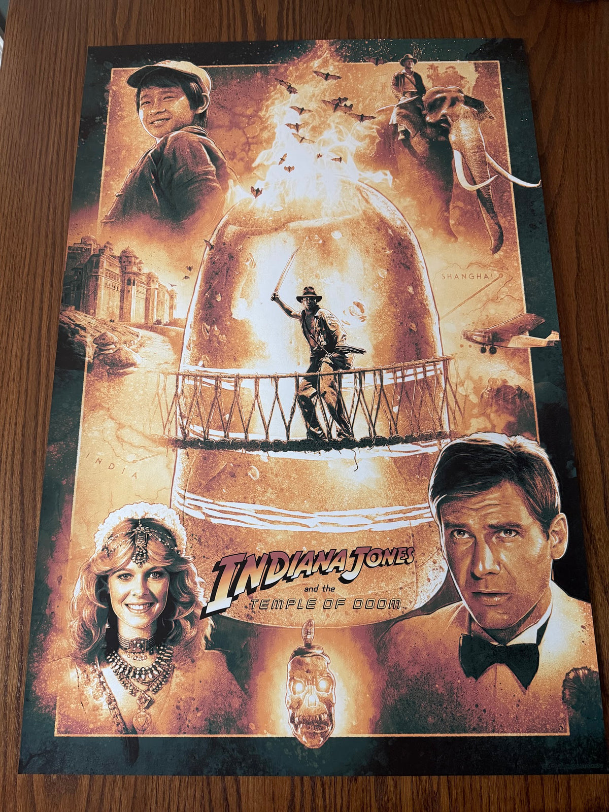 Kevin Wilson - Indiana Jones Temple of Doom Variant - 24x36 - Limited Edition Poster