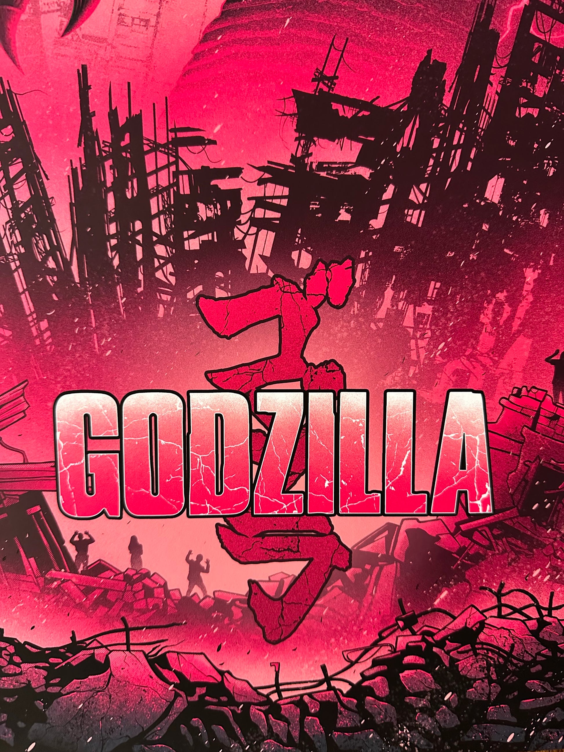 Sam Mayle - Godzilla Pink Variant 24x36 movie poster - detail image 3