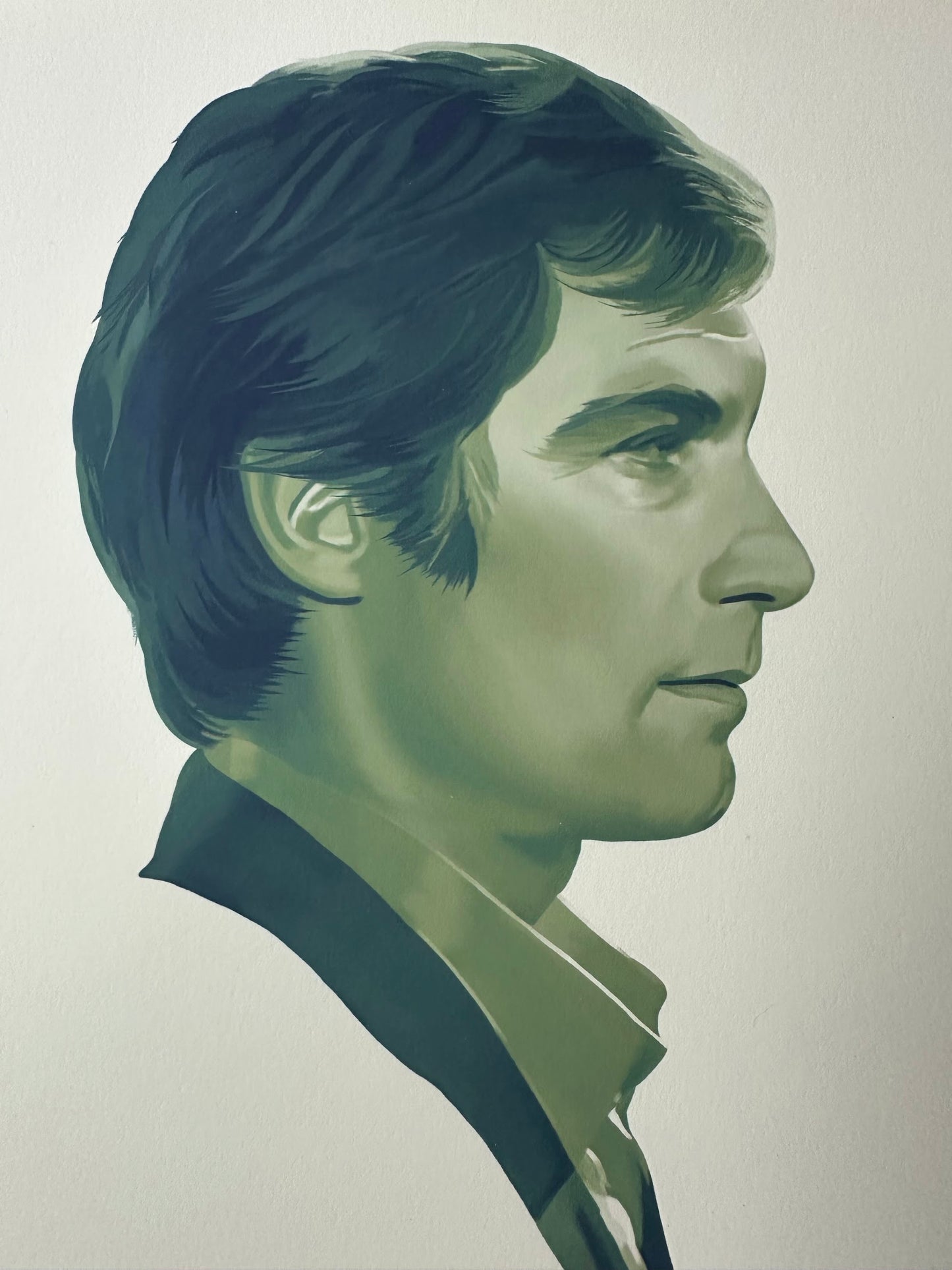 Dakota Randall - James Bond Timothy Dalton Portrait 12x12 art print - detail image 2