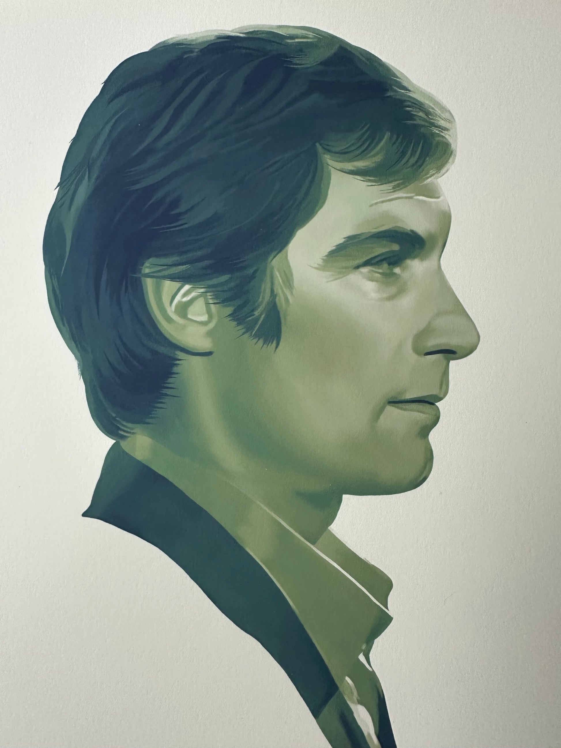 Dakota Randall - James Bond Timothy Dalton Portrait 12x12 art print - detail image 2