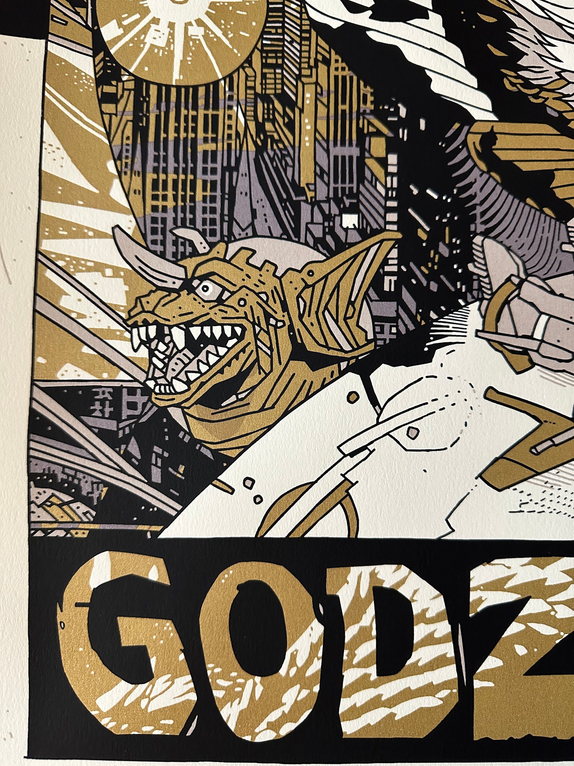 Tyler Stout - Godzilla All Out Attack Variant 24x36 movie poster - detail image 8