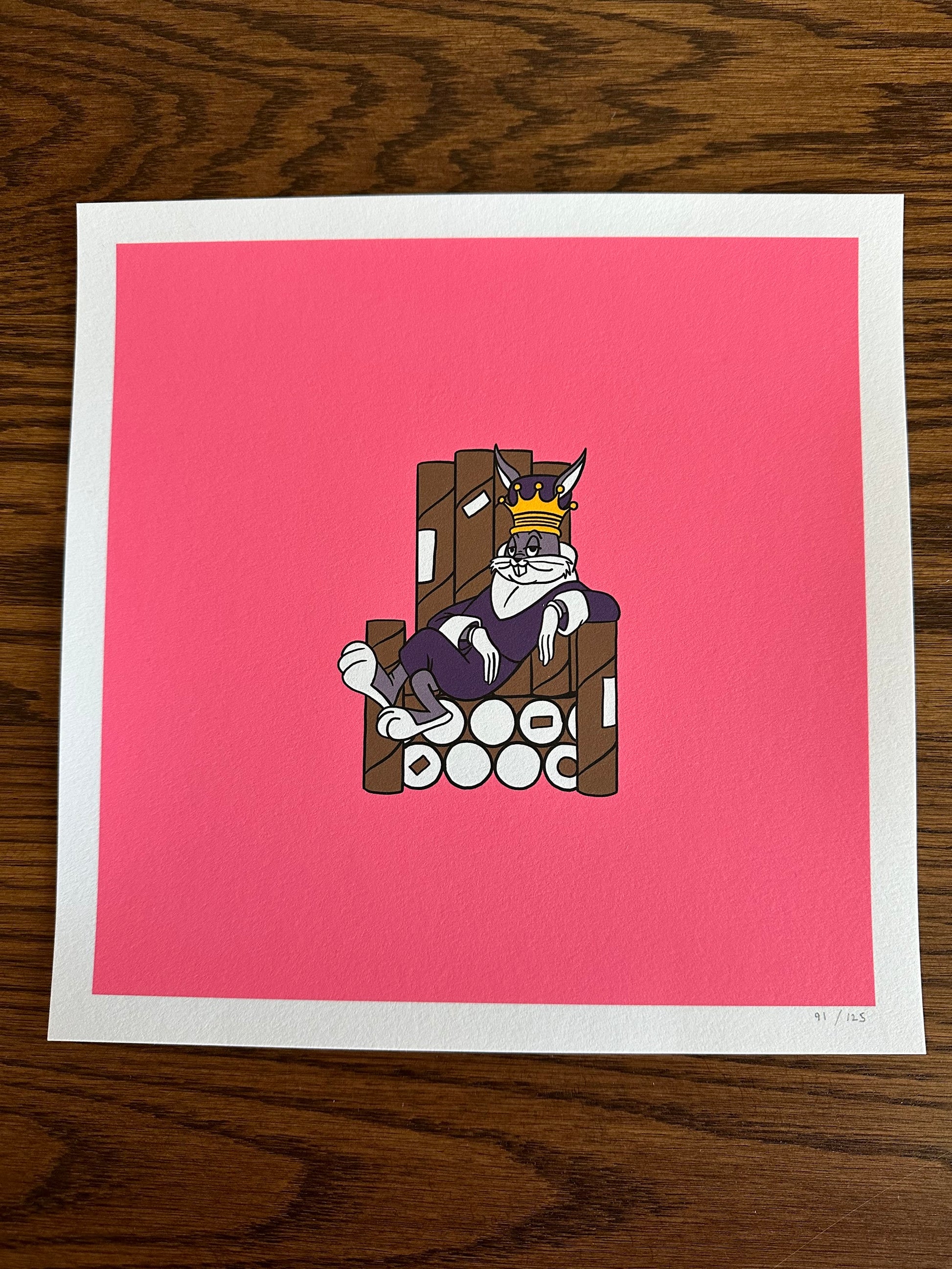 Raid71 - Bugs Bunny on Tube Throne 10x10 art print