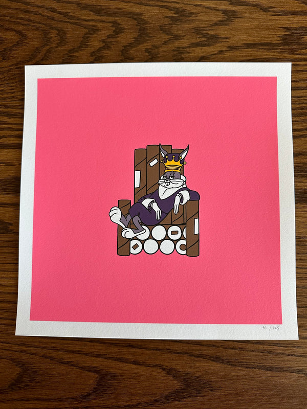 Raid71 - Bugs Bunny on Tube Throne - 10x10 - Limited Edition Print