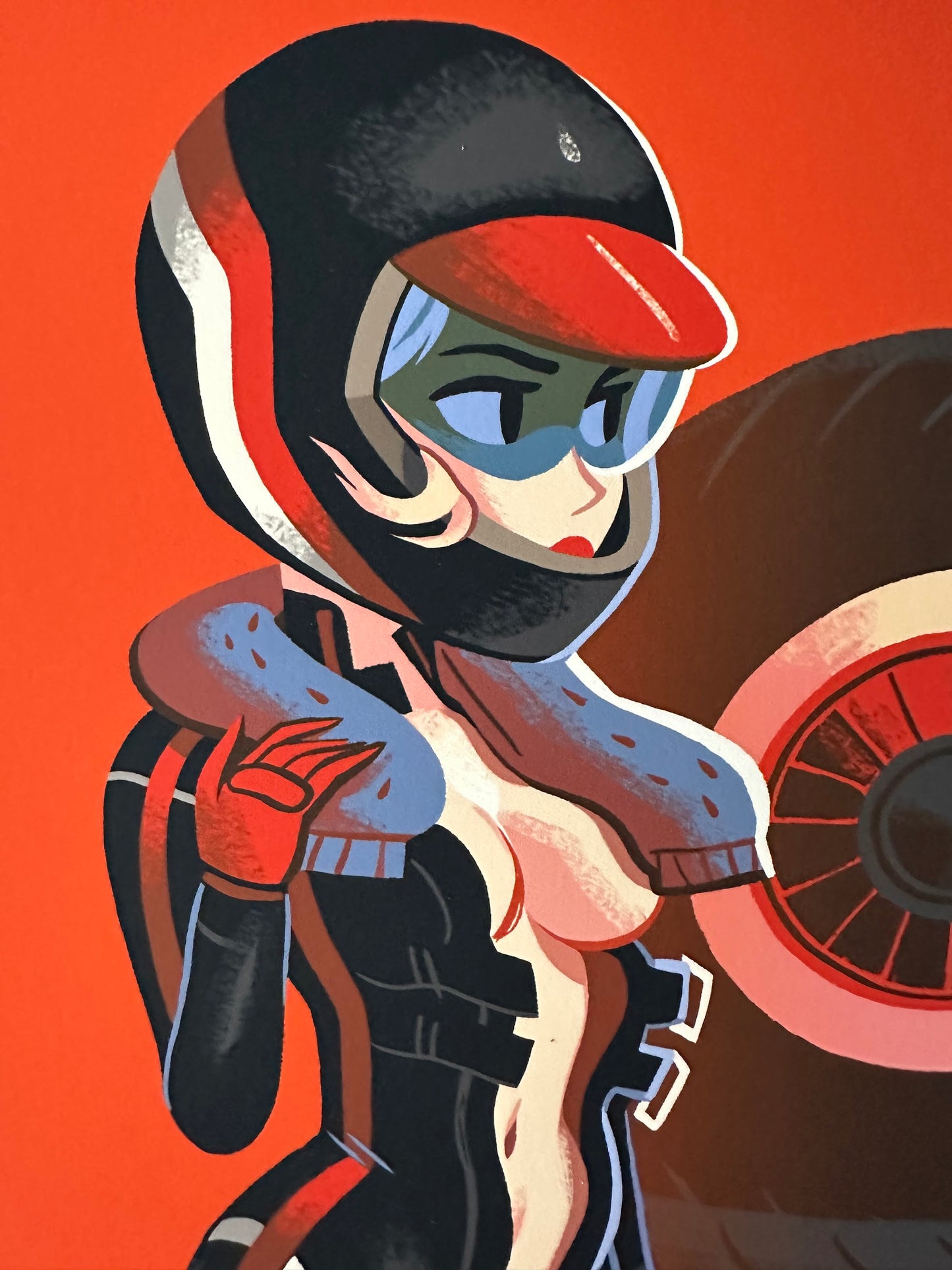Glen Brogan - Driver Pin-Up Girl 11x14 art print - detail image 2