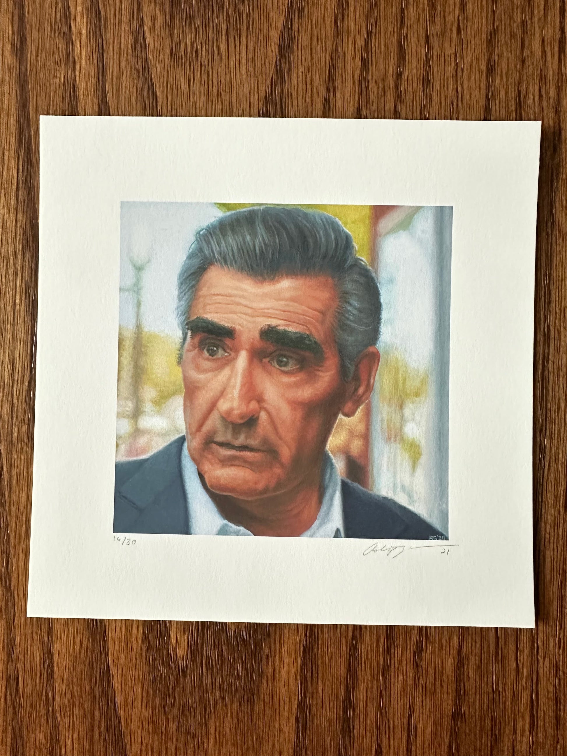 Ashton Gallagher - Schitt's Creek Johnny Rose Portrait 6x6 art print