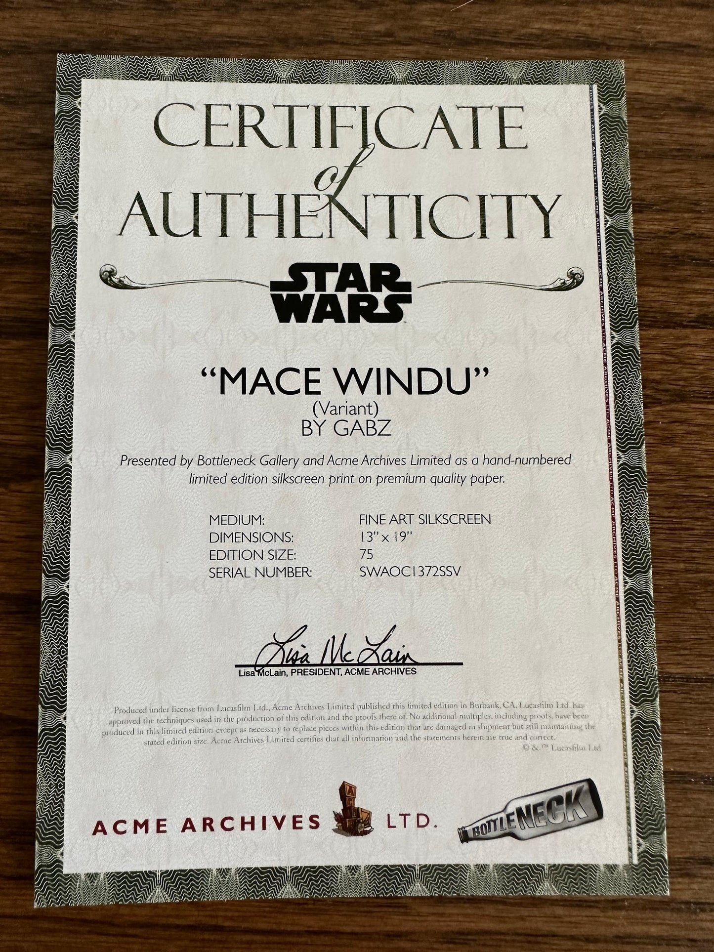 Gabz - Mace Windu Variant 13x19 art print - detail image 4