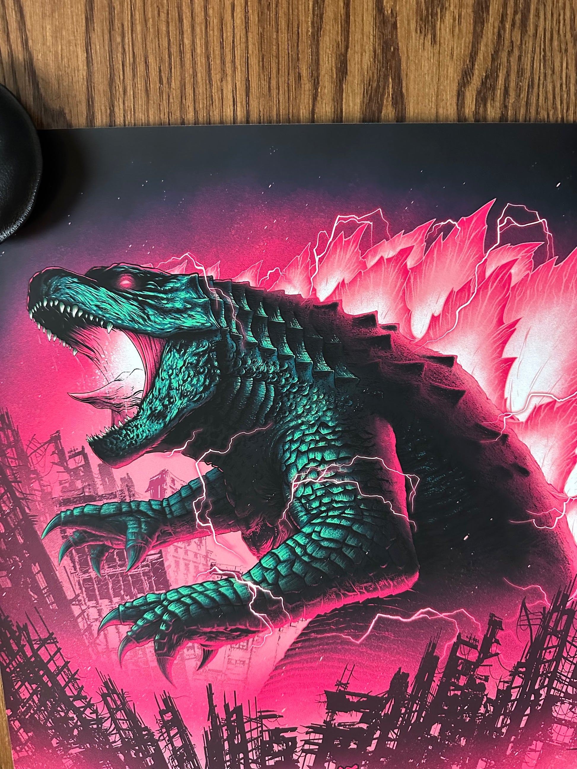 Sam Mayle - Godzilla Pink Variant 24x36 movie poster - detail image 2