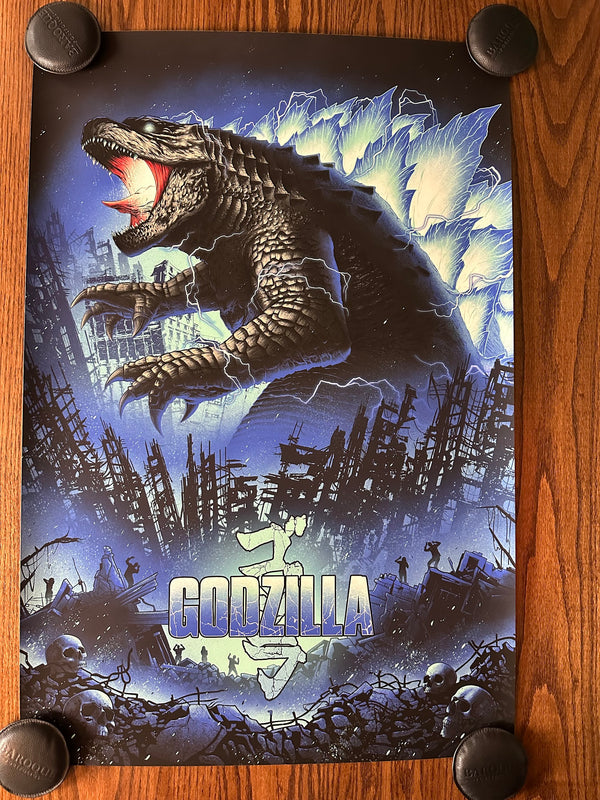 Sam Mayle - Godzilla Blue Variant - 24x36 - Limited Edition Poster