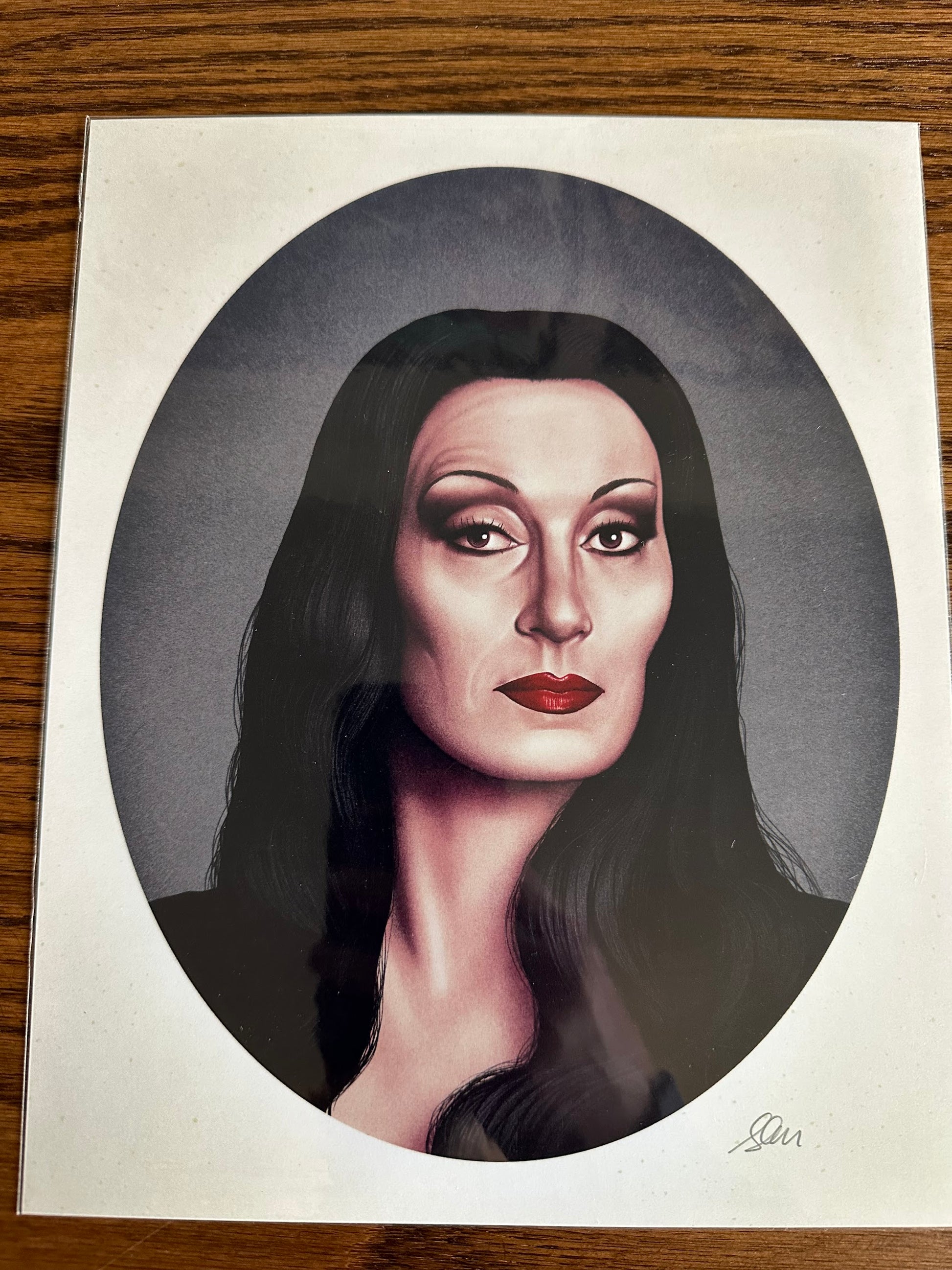 Sara Deck - Addams Family Portrait - Morticia Addams 8x10 art print