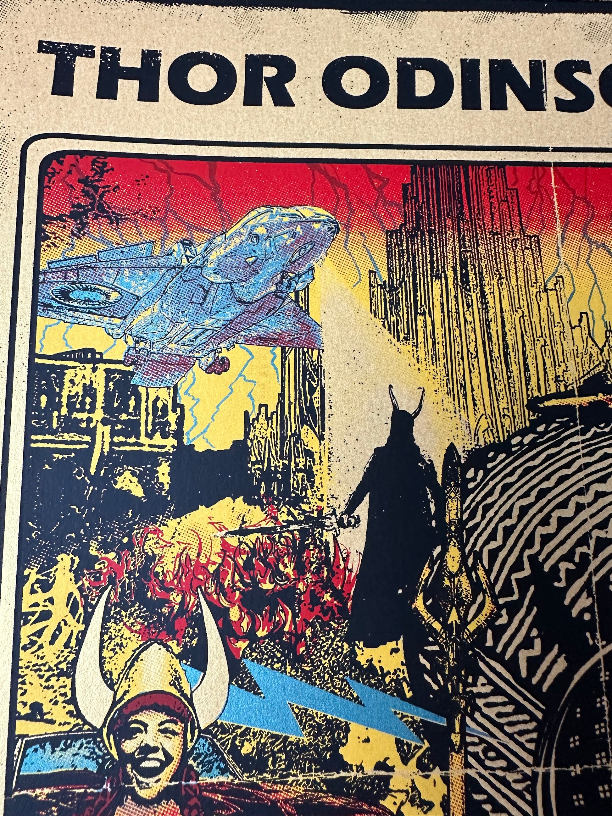 EJR - Hobo with Mjolnir Gold Variant 24x18 movie poster - detail image 3