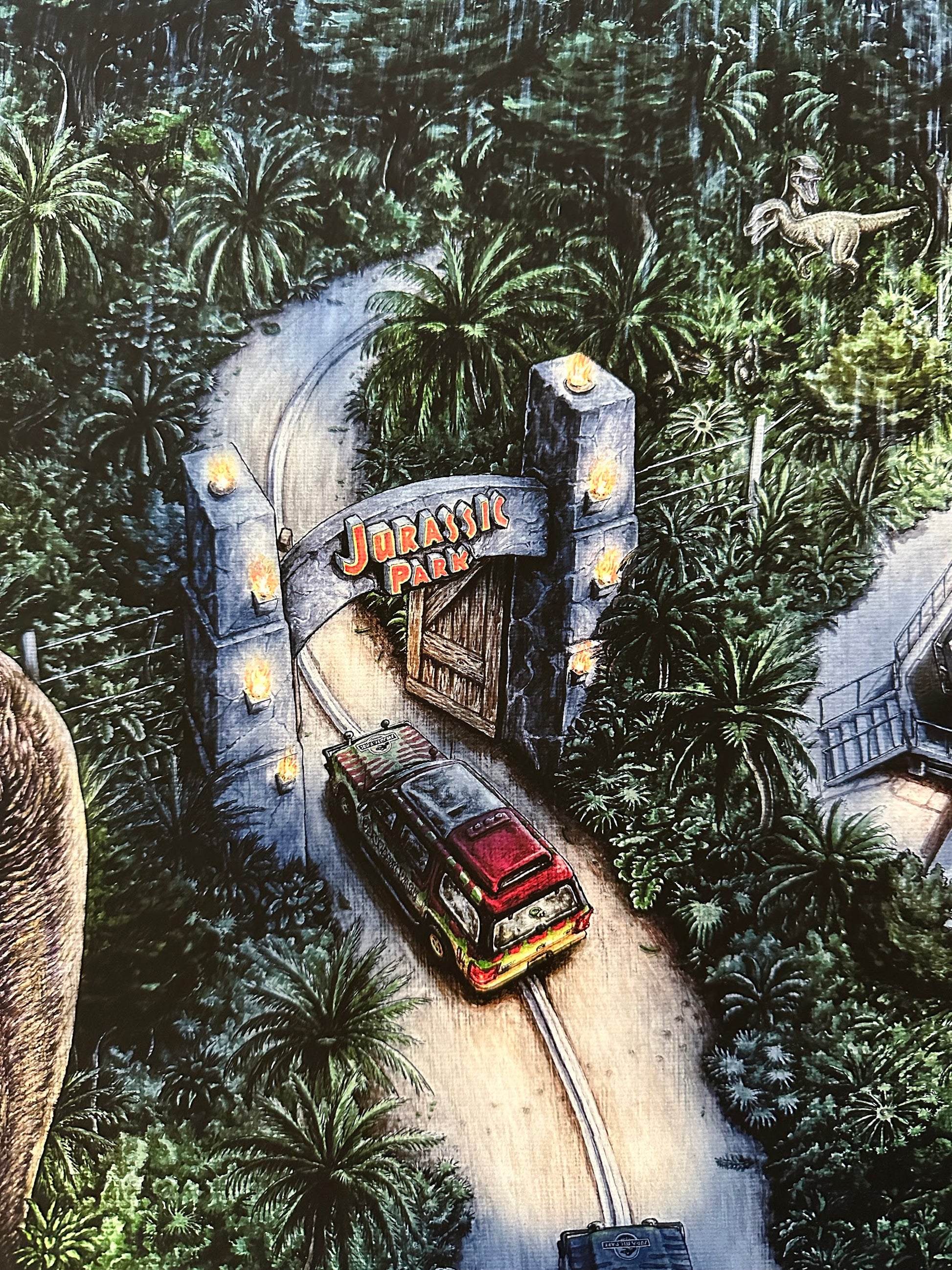 Jeff Murray - Jurassic Park Night Variant 24x36 movie poster - detail image 5