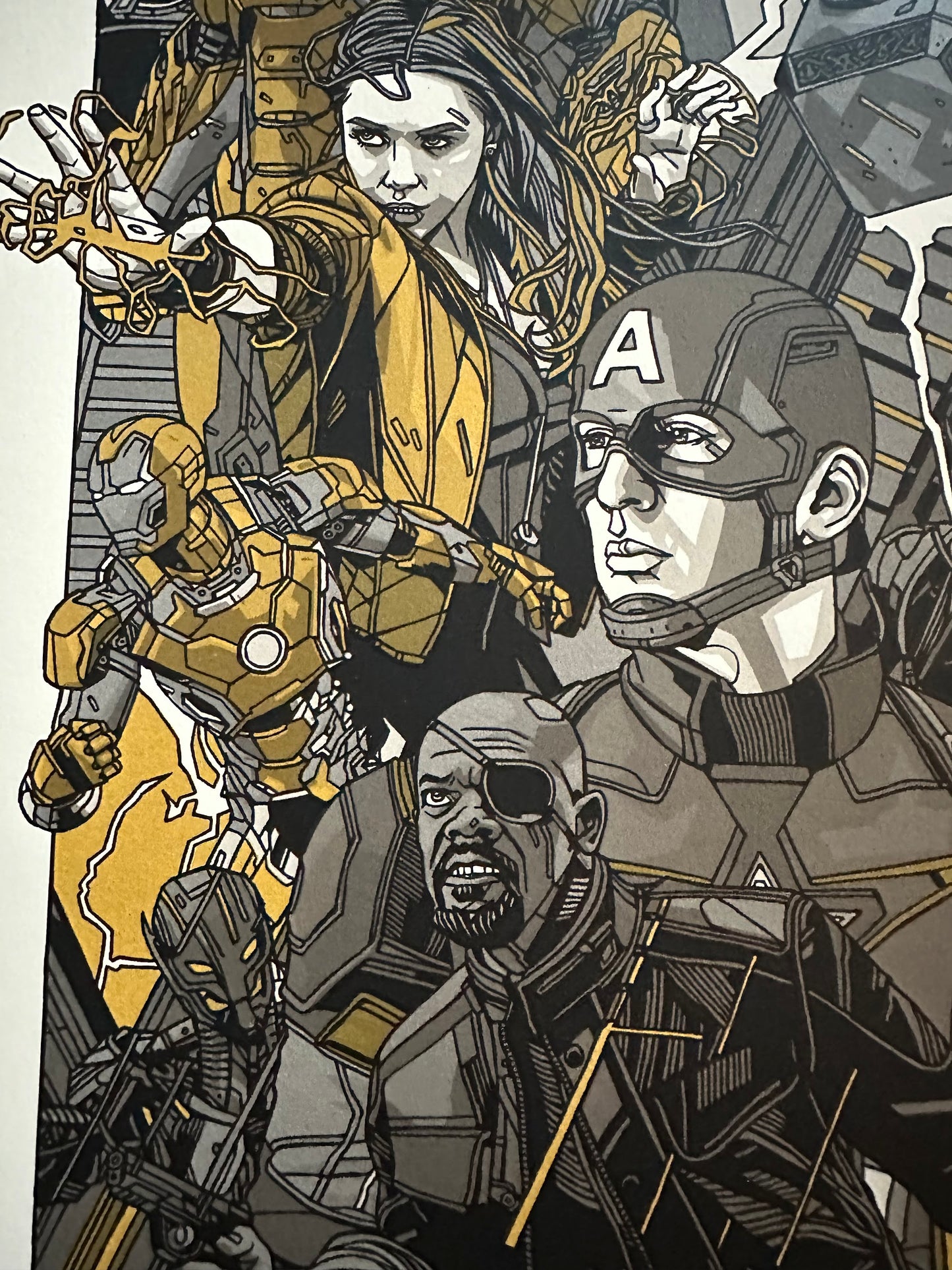 Tyler Stout - Avengers Age of Ultron Gold Variant 24x36 movie poster - detail image 6