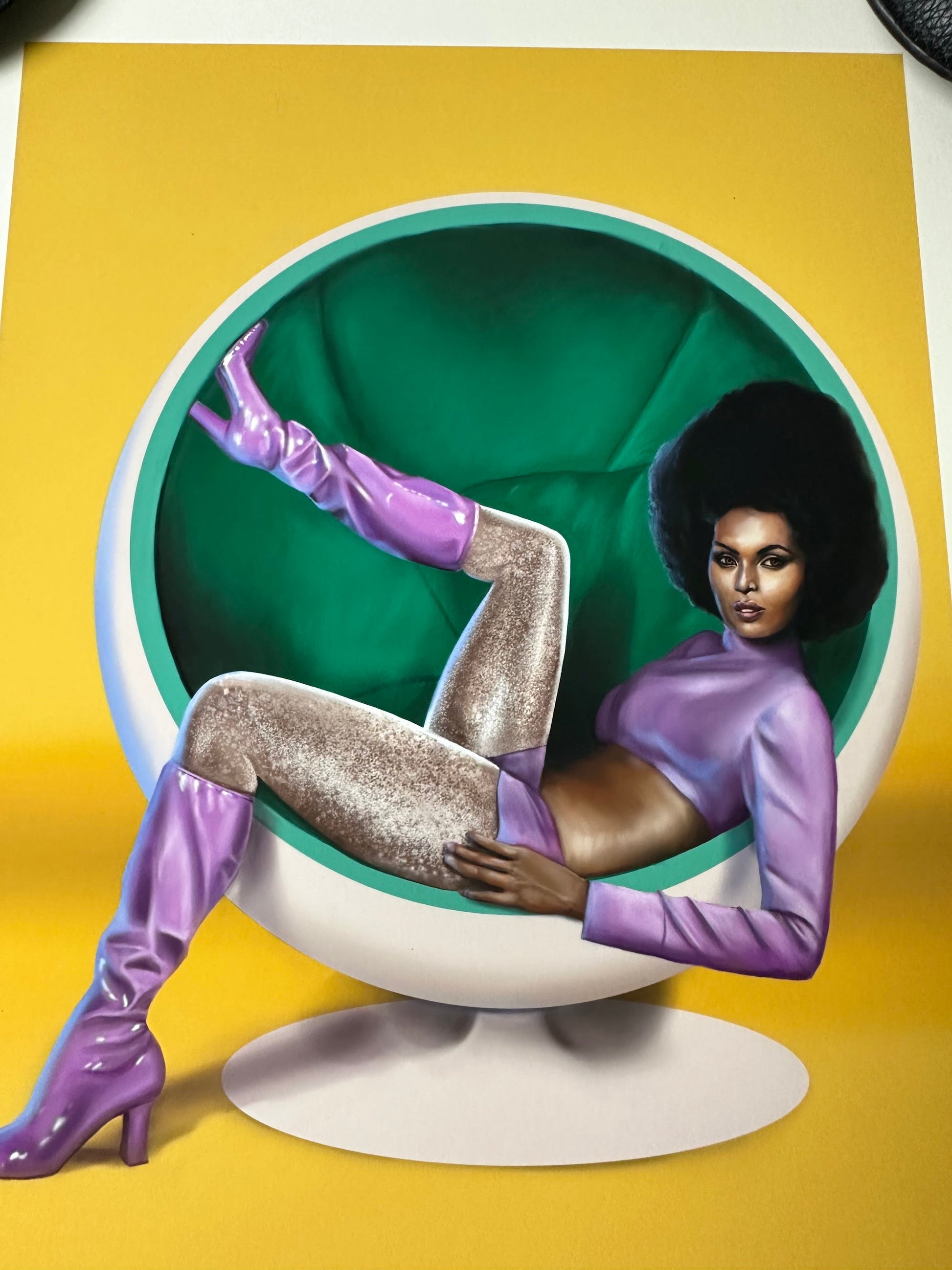 Mona Collentine - Ball Chair 11x14 art print - detail image 2