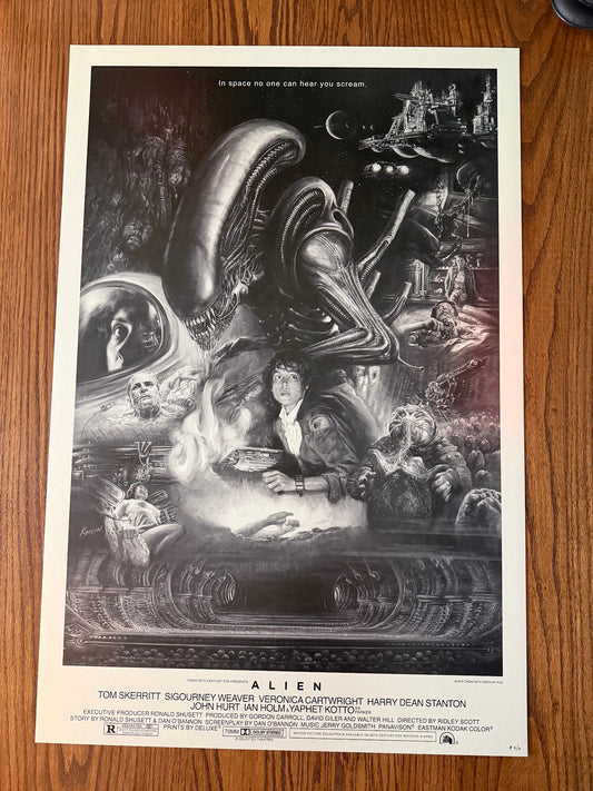 Kwow - Alien B&W Monochrome Variant - 24x36 - Limited Edition Poster