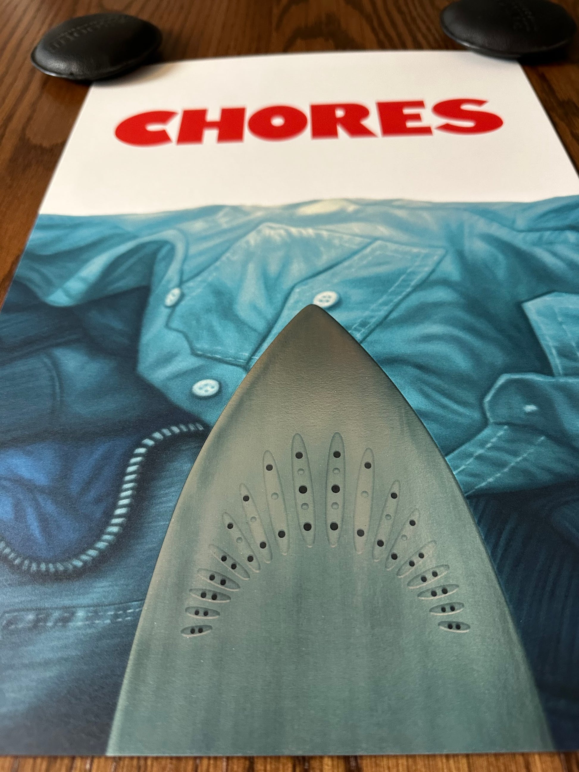 Sam Gilbey - Jaws Chores Foil 11.6x16.5 art print - detail image 2