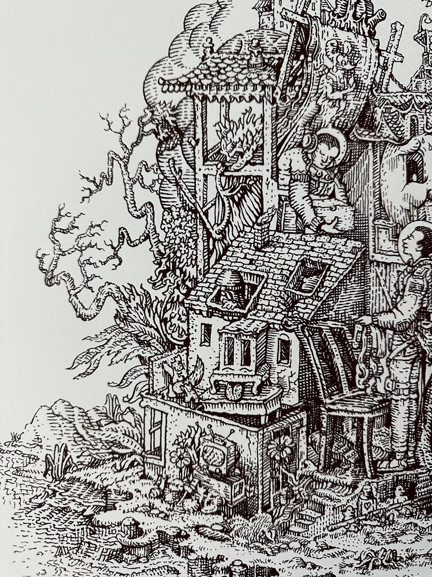 David Welker - Moving Day Pen & Ink 9x12 art print - detail image 3