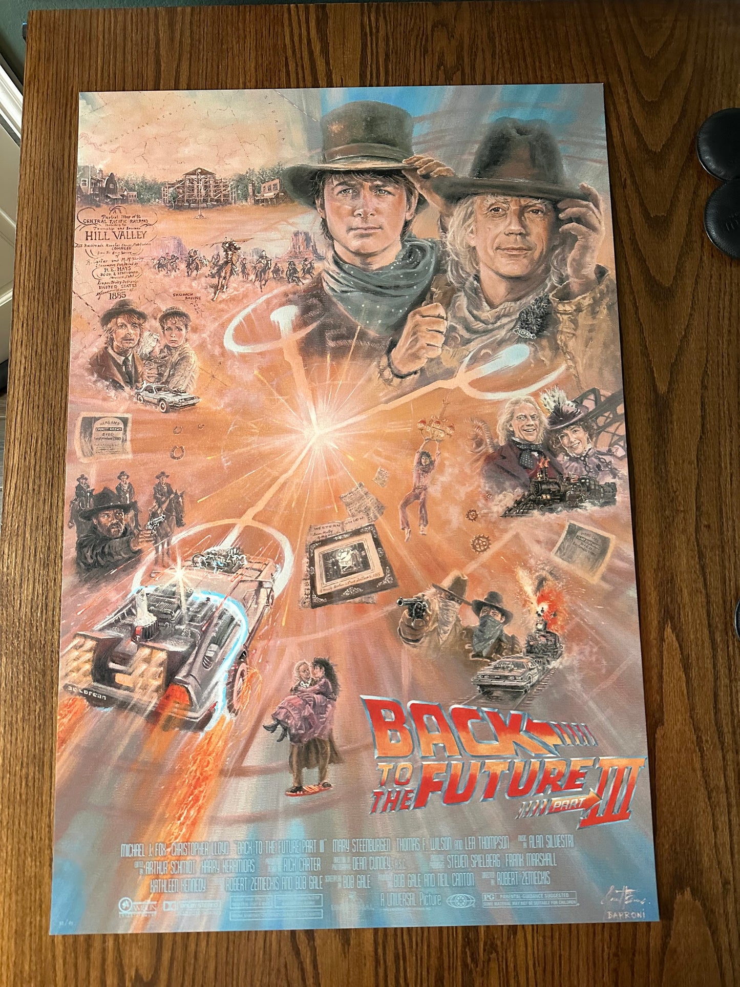 Gustavo Barroni - Back to the Future III 24x36 movie poster