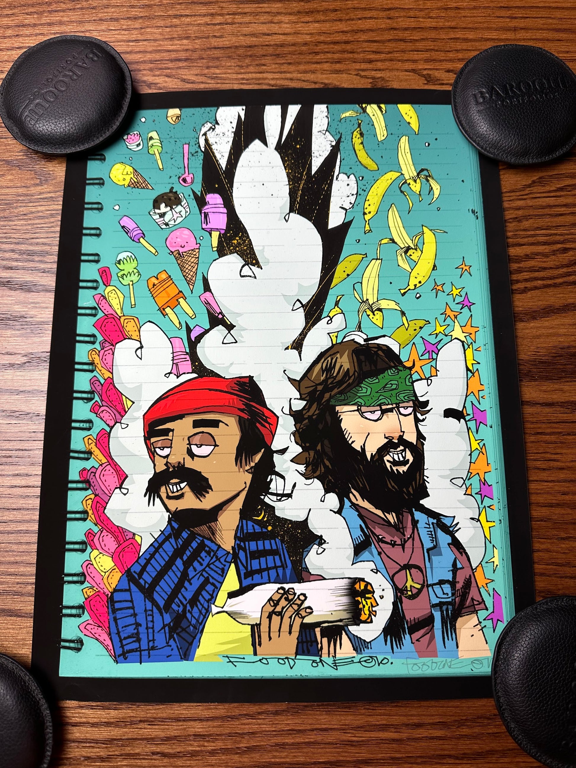 Jim Mahfood - Cheech & Chong 12x16 art print