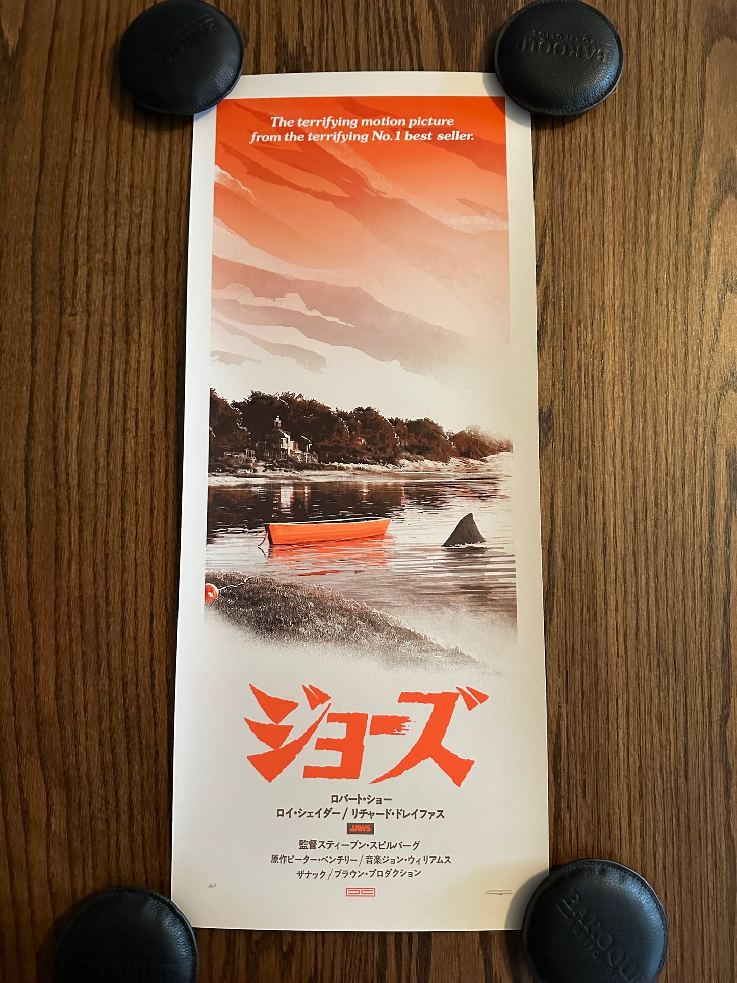 JC Richard - Jaws Amity Harbor Red Variant 10x24 movie poster