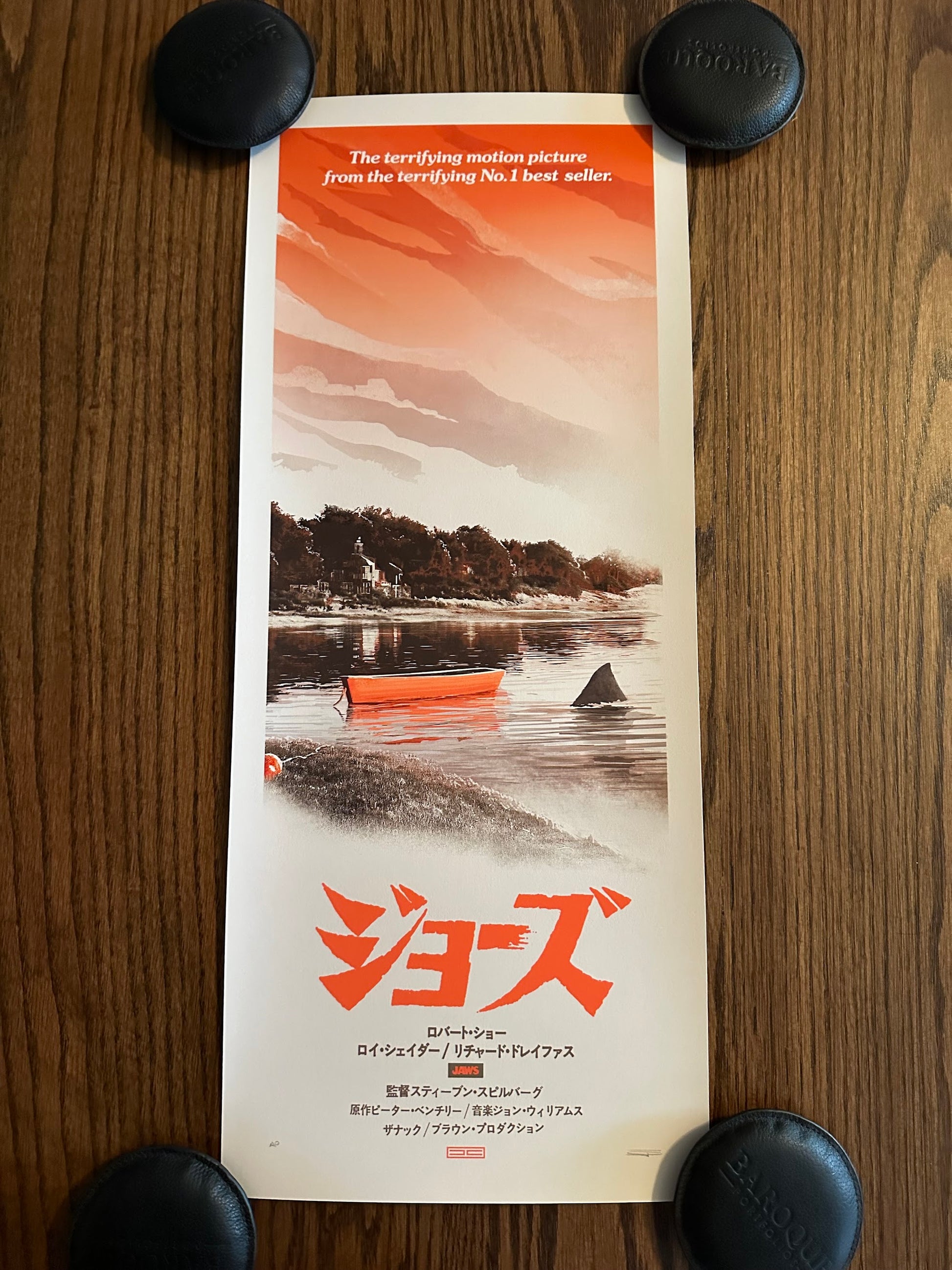 JC Richard - Jaws Amity Harbor Red Variant 10x24 movie poster