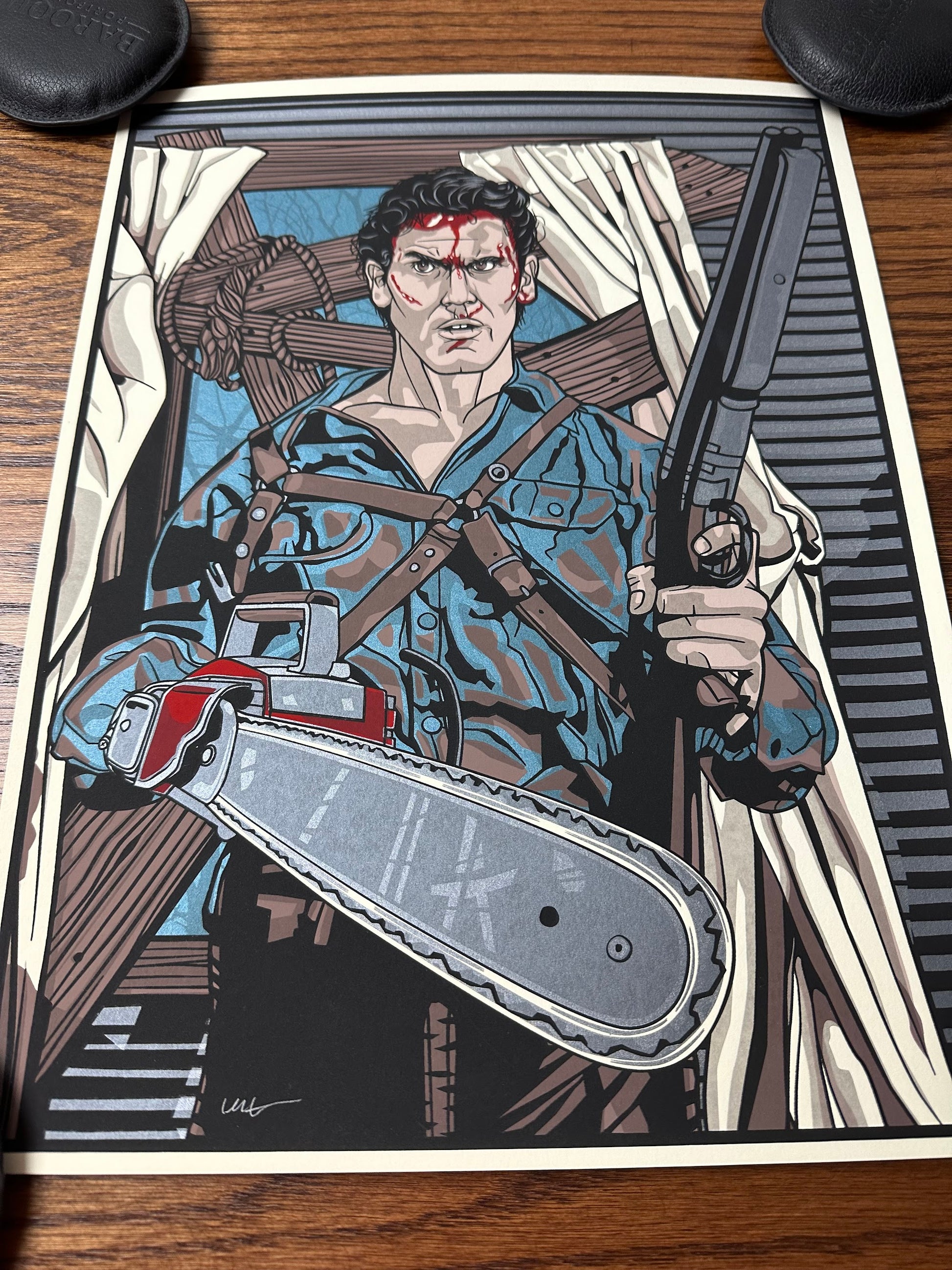 New Flesh - Army of Darkness Ash Portrait 12x16 art print - detail image 4