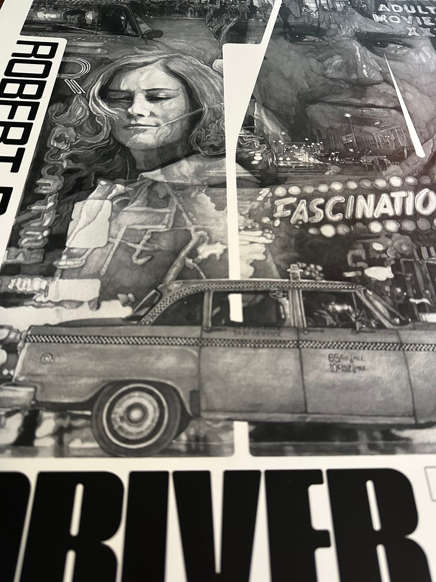 Krzysztof Domardzki - Taxi Driver Pencil Variant 36x24 movie poster - detail image 7