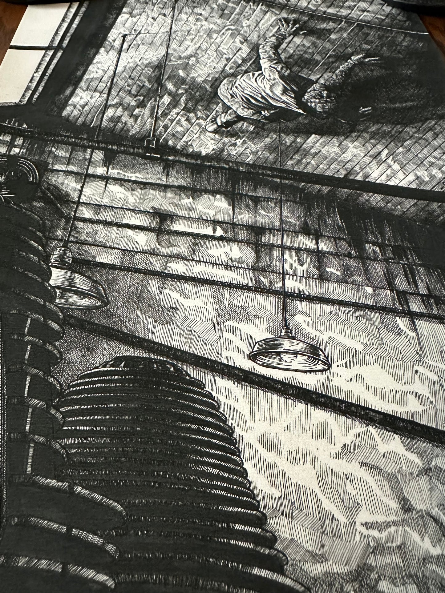 Nathan Chesshir - The Creeping Terror 16x12 art print - detail image 5