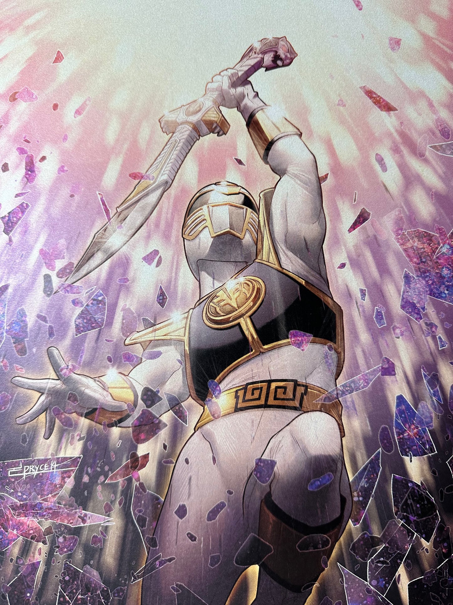 Jamal Campbell - Power Ranger Pearlescent Edition 12x16 art print - detail image 2