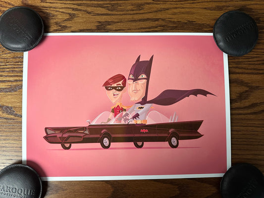 James Gilleard - Batman & Robin 11.7x16.5 art print