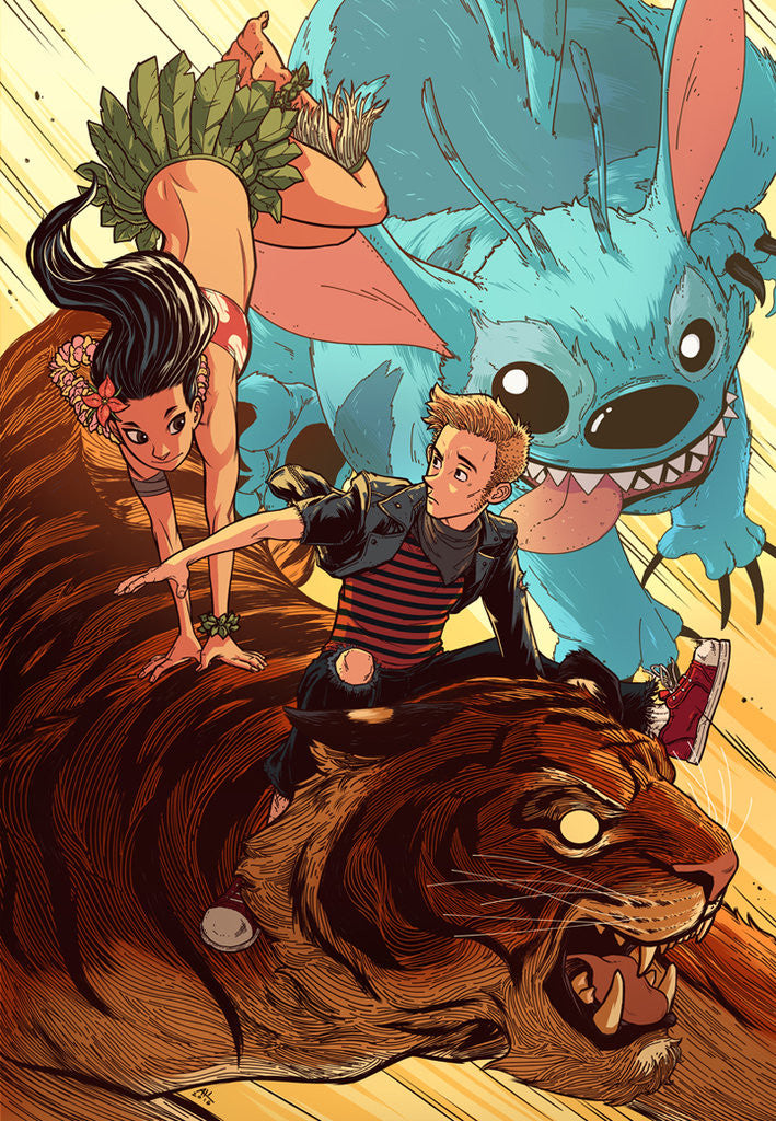 Andrew Sebastian Kwan - Lilo & Calvin 13x19 art print - detail image 7
