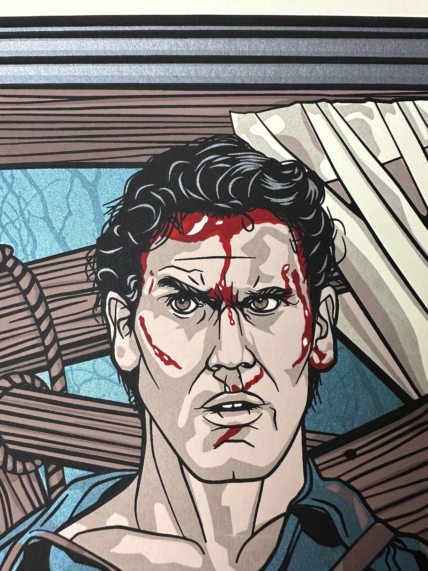 New Flesh - Army of Darkness Ash Portrait 12x16 art print - detail image 2