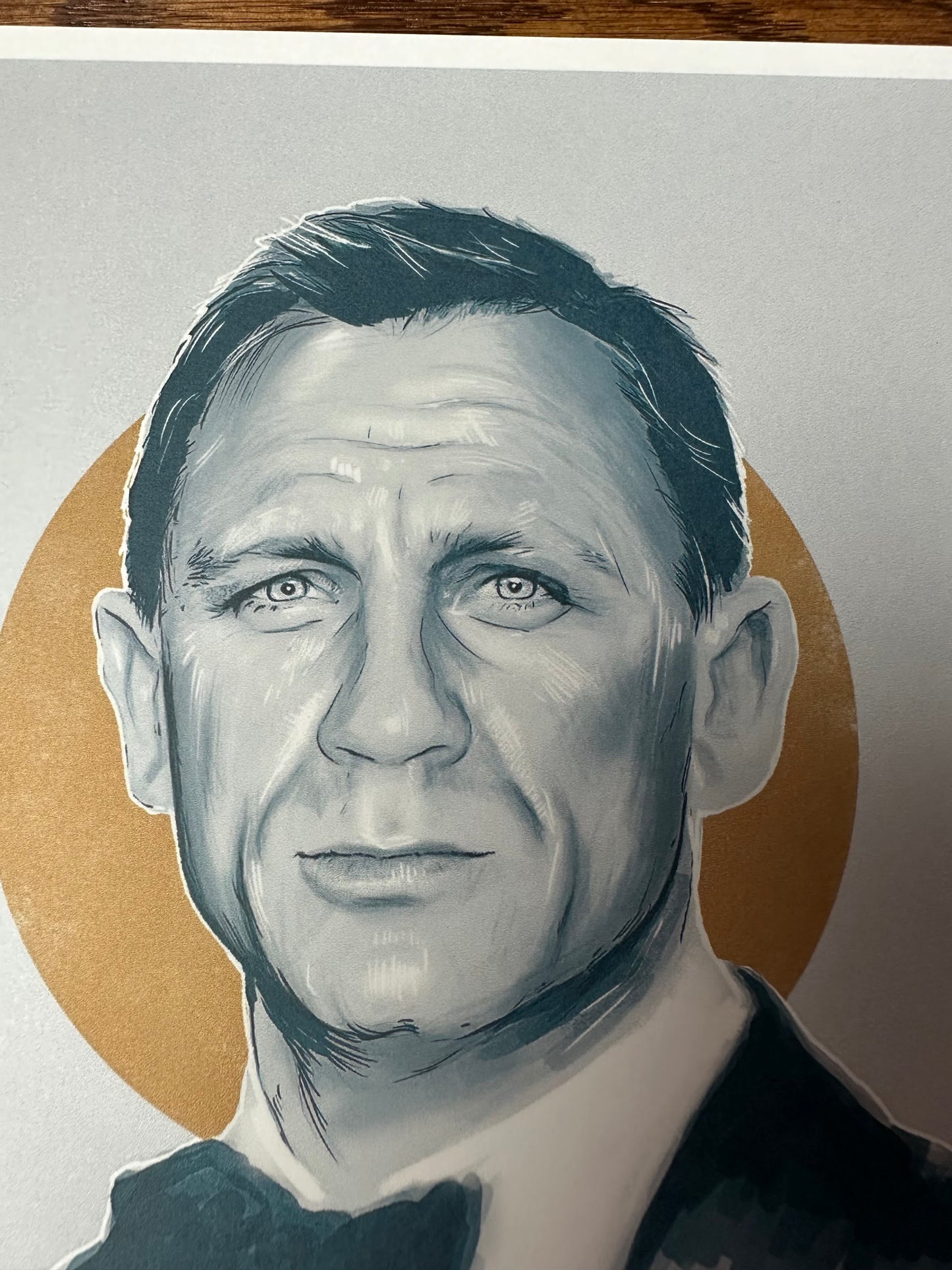 Tom Ralston - James Bond 007 Daniel Craig Portrait 6x6 art print - detail image 2