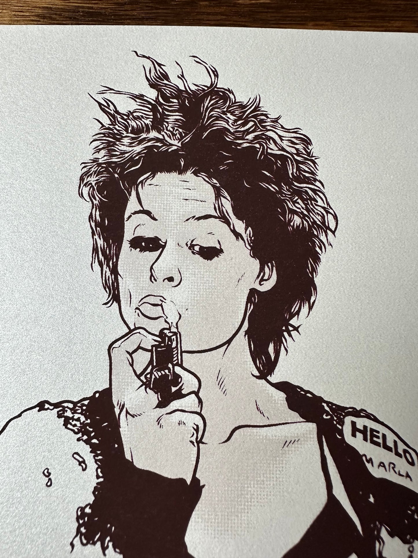 Joshua Budich - Fight Club Marla 6x6 art print - detail image 2