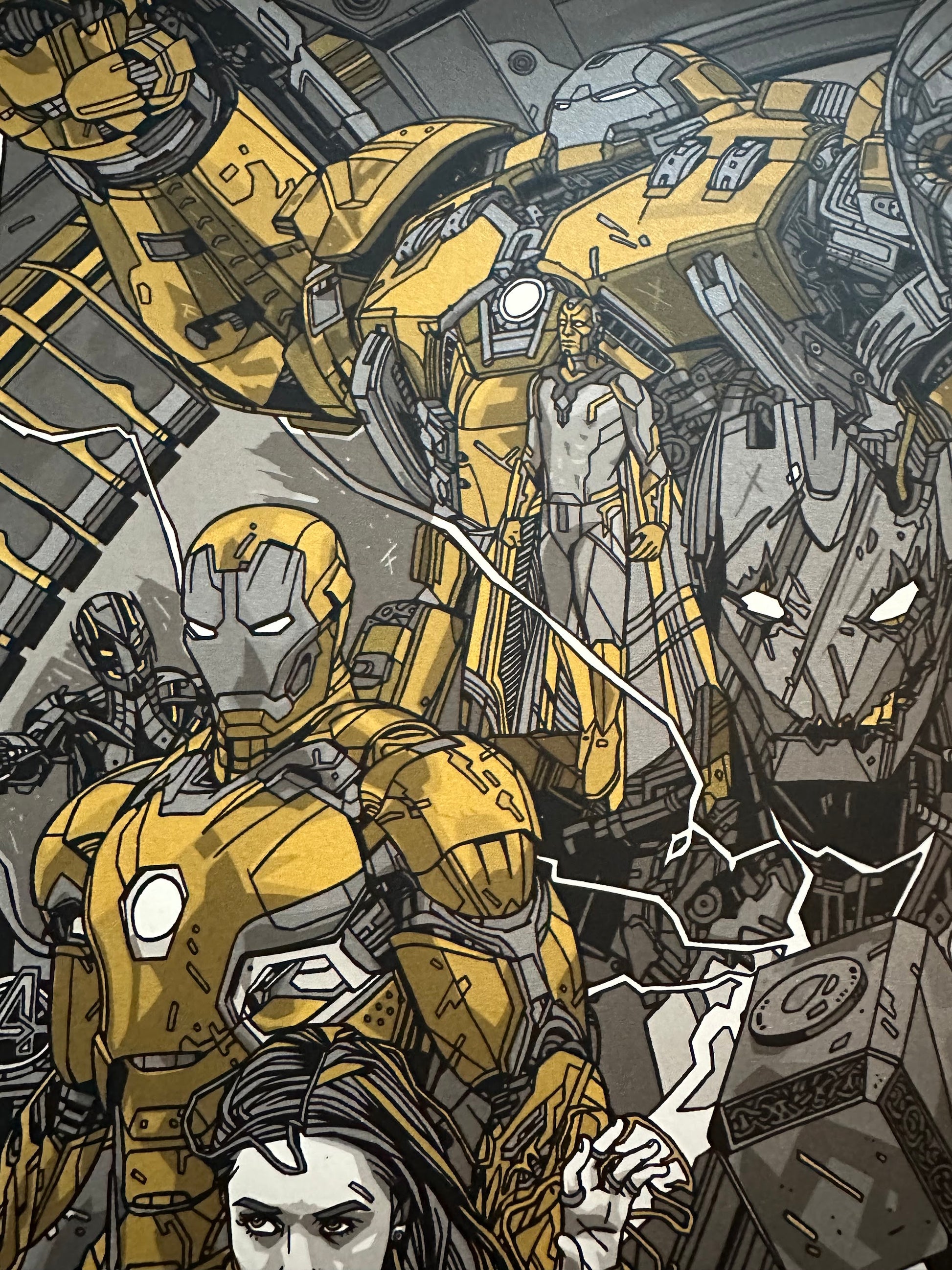 Tyler Stout - Avengers Age of Ultron Gold Variant 24x36 movie poster - detail image 5