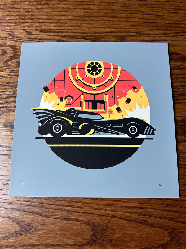 DKNG - Batmobile Limited Edition Art Print - 12 x 12