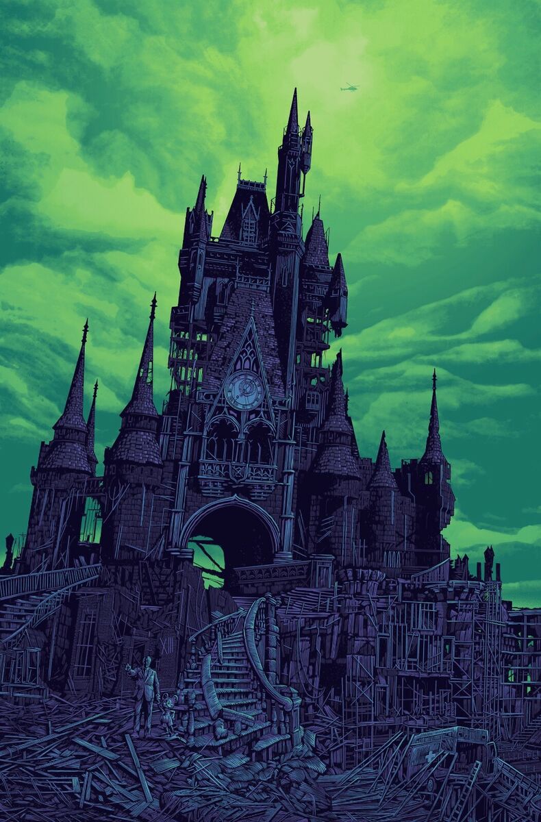 Daniel Danger - Disney Castle "To All That Come to the Happy Place" Green Variant 24x36 movie poster - detail image 9
