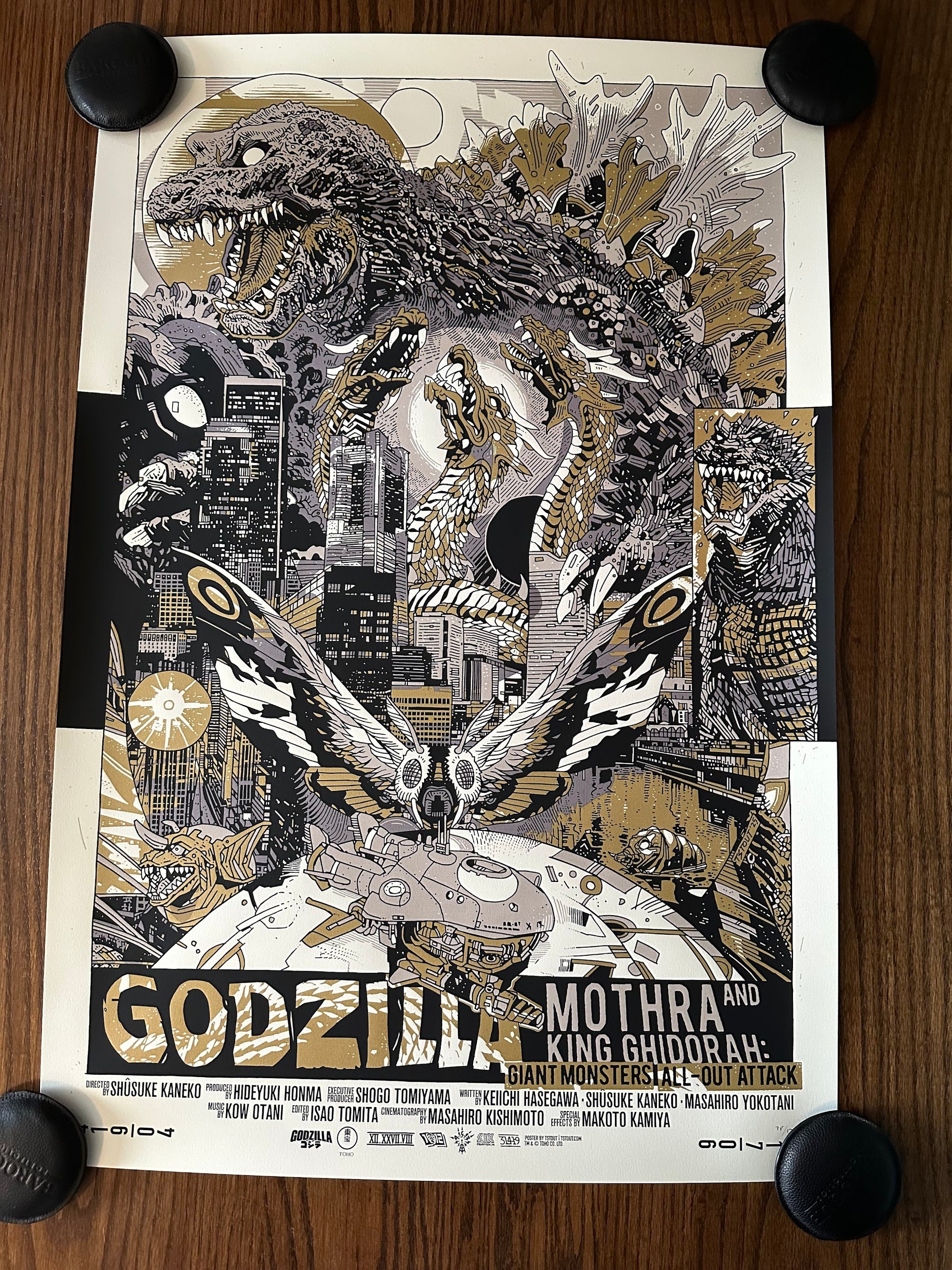 Tyler Stout - Godzilla All Out Attack Variant 24x36 movie poster