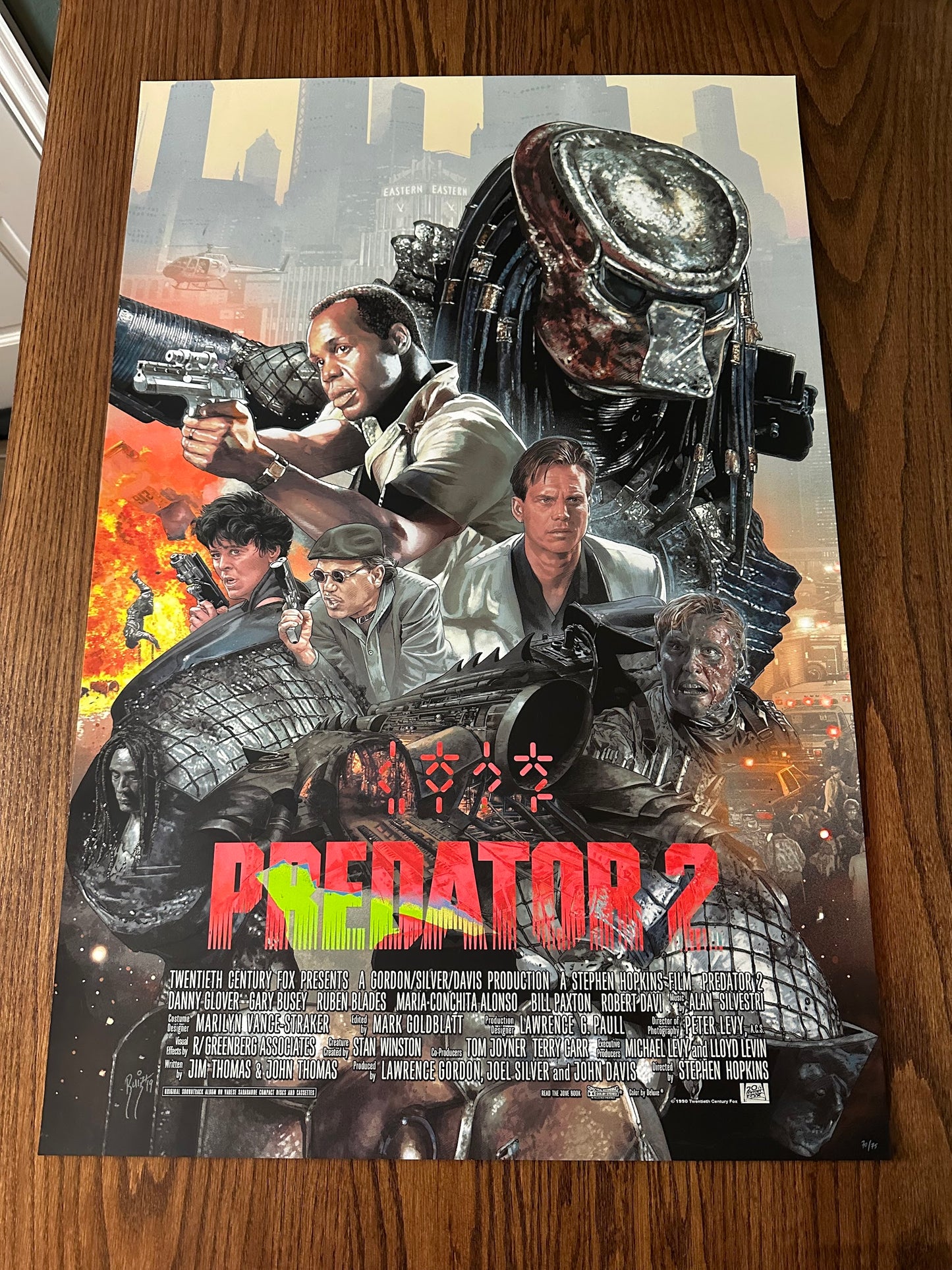 Juan Burgos - Predator 2 Variant 24x36 movie poster