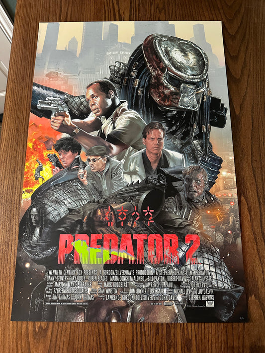 Juan Burgos - Predator 2 Variant 24x36 movie poster