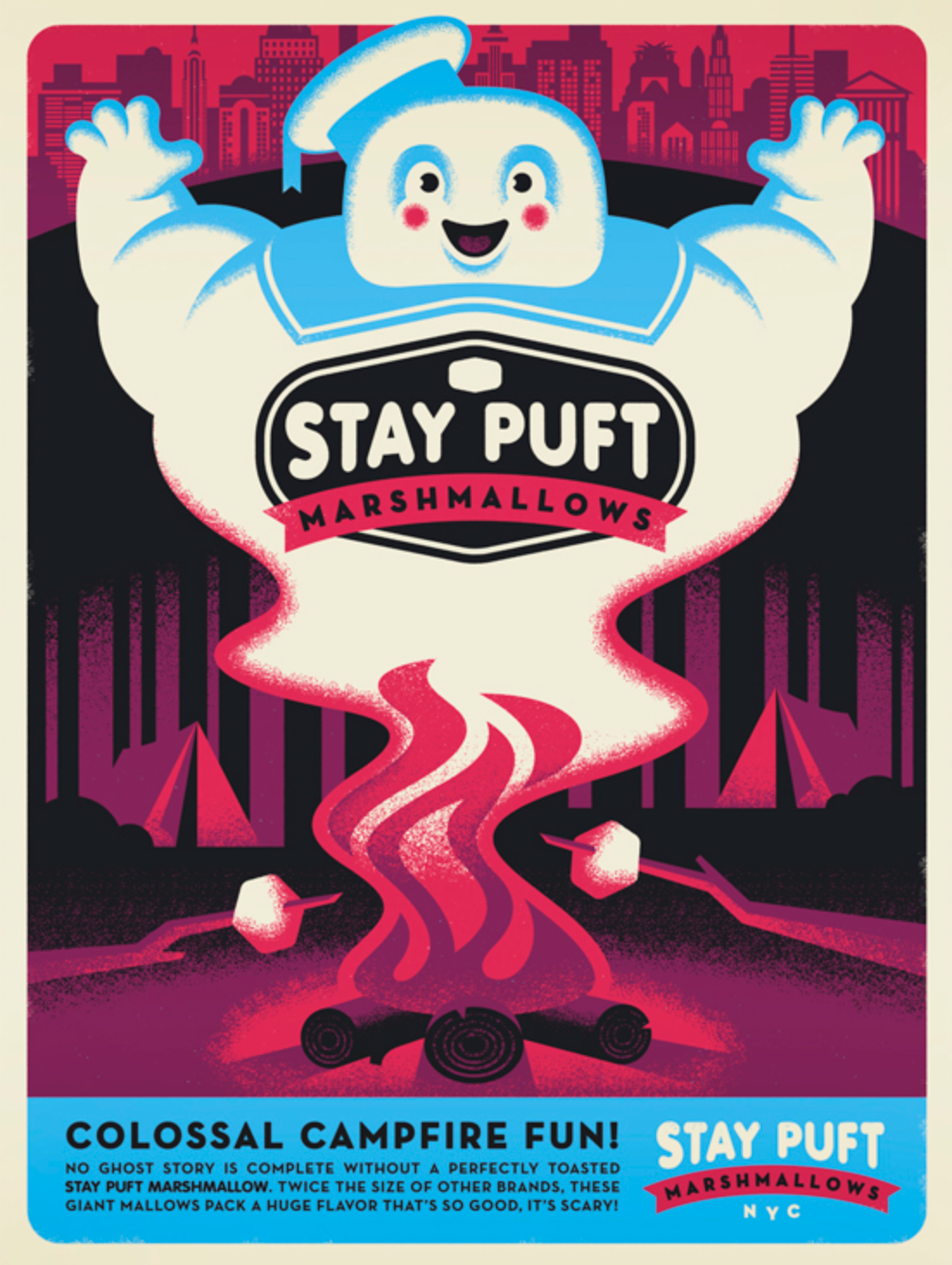 Ryan Brinkerhoff - Stay Puff Marshmellow Ghostbusters 18x24 movie poster - detail image 6