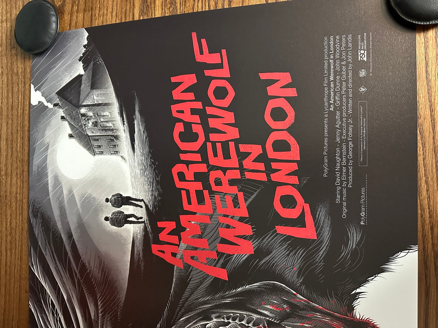 Luke Preece - An American Werewolf in London 36x24 movie poster - detail image 3