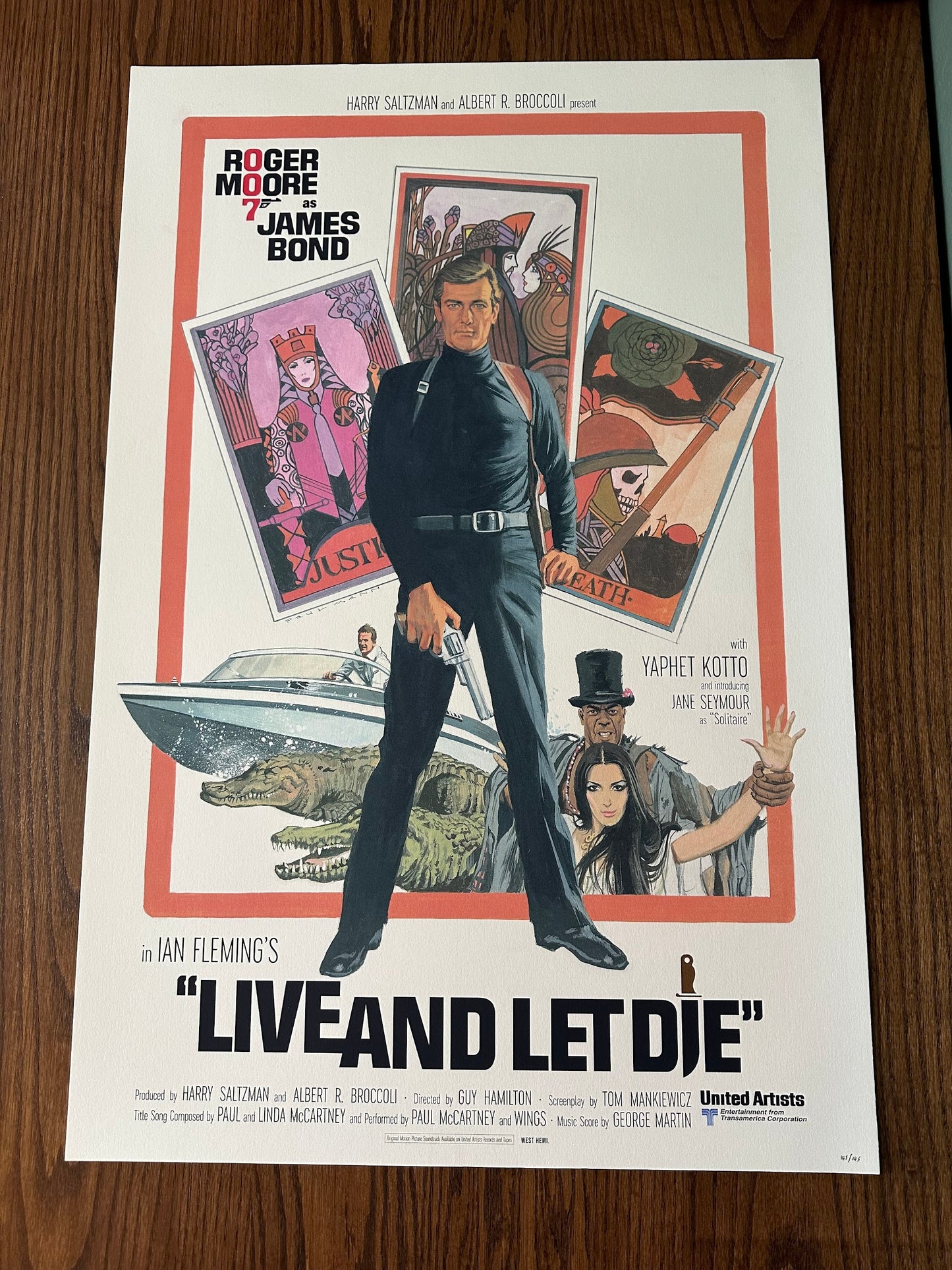 Paul Mann - James Bond Live and Let Die 24x36 movie poster