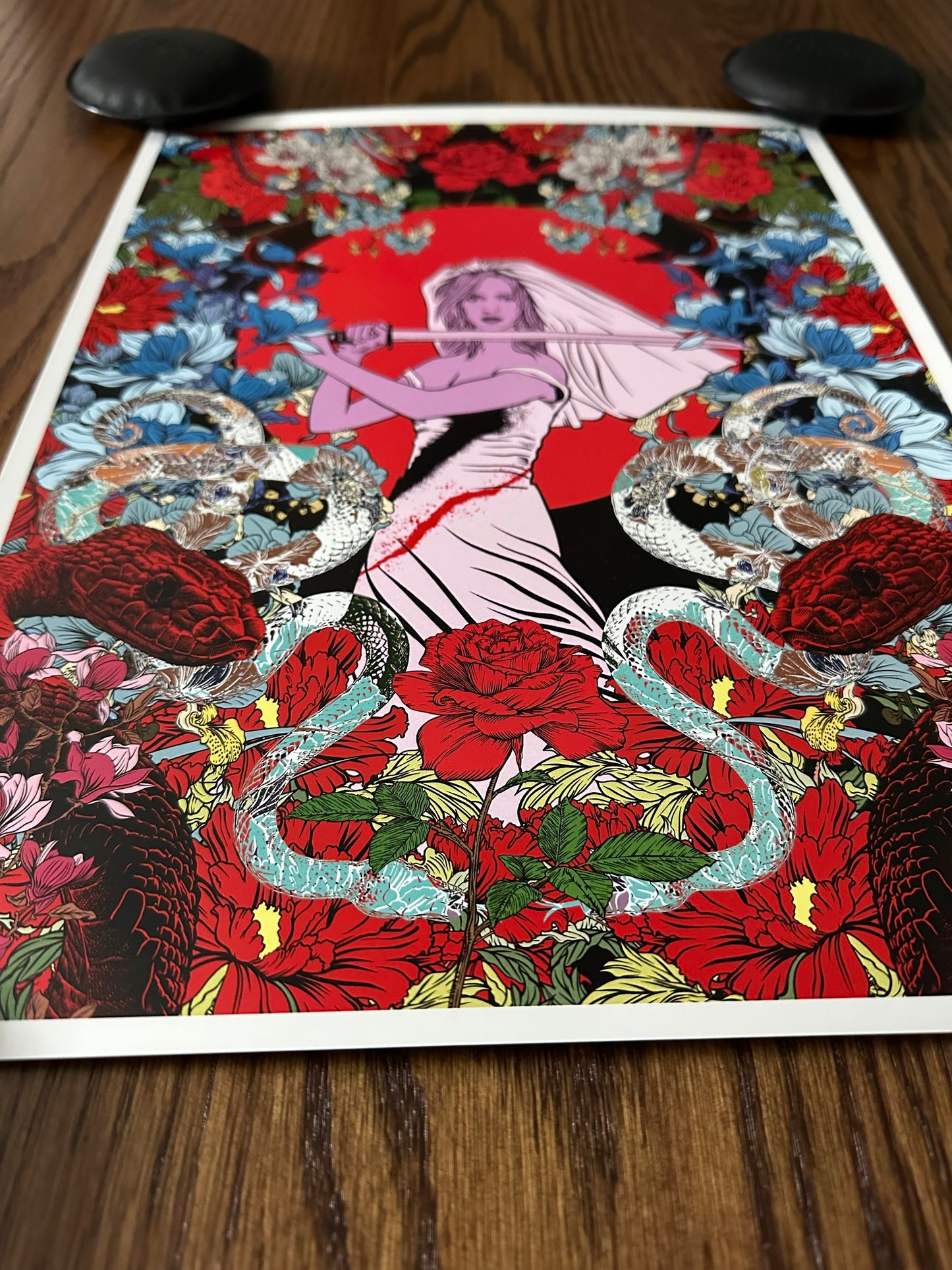 Mark Chilcott - Kill Bill The Bride 12x16 art print - detail image 5