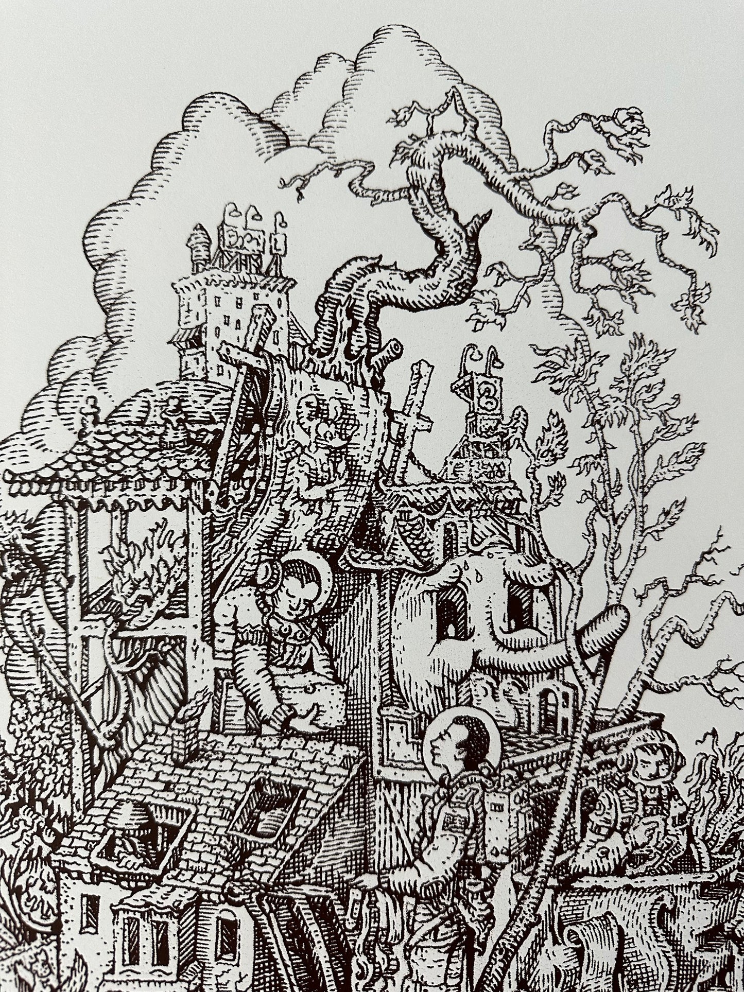 David Welker - Moving Day Pen & Ink 9x12 art print - detail image 2