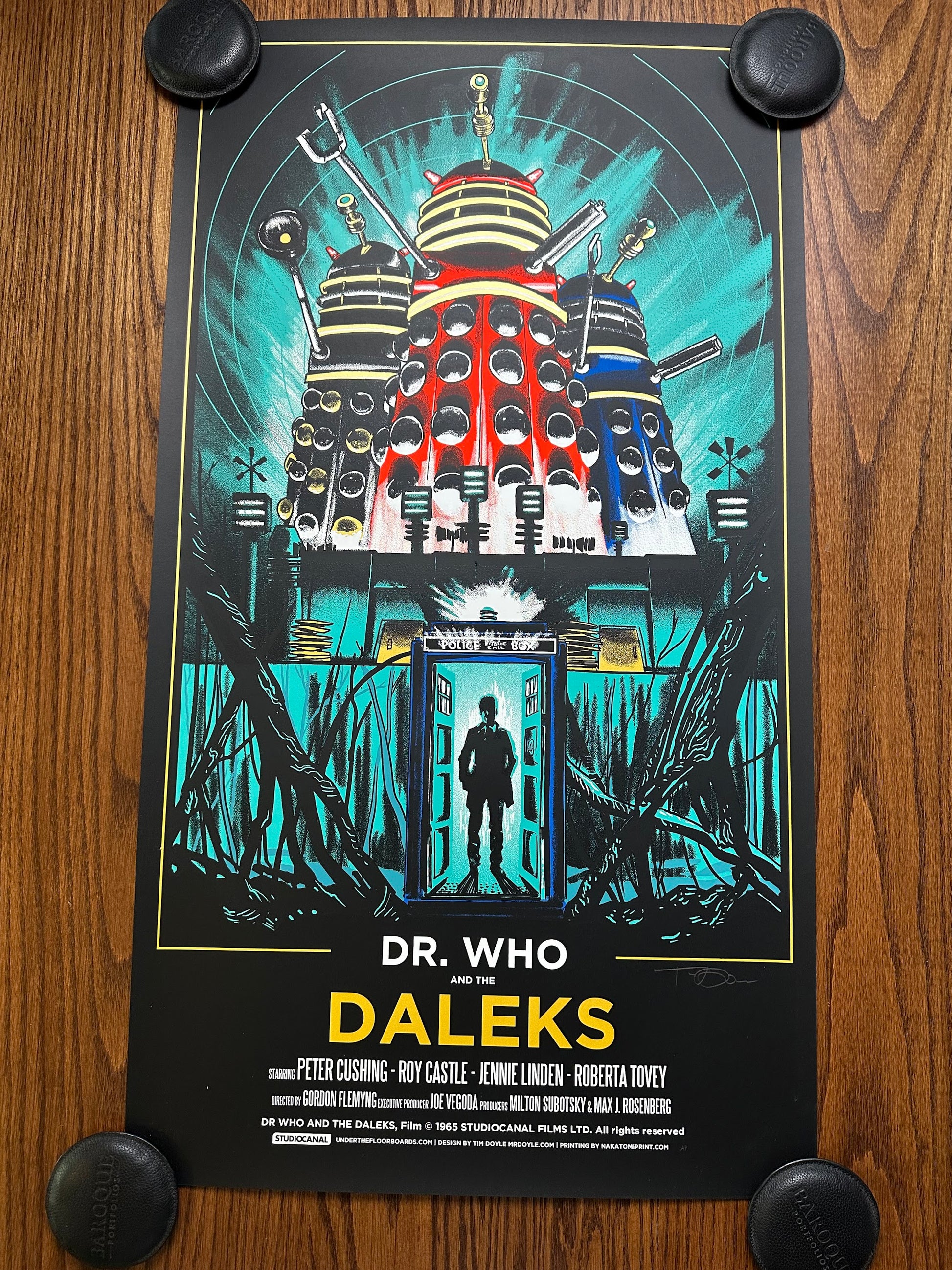 Tim Doyle - Dr. Who and the Daleks 20x36 movie poster